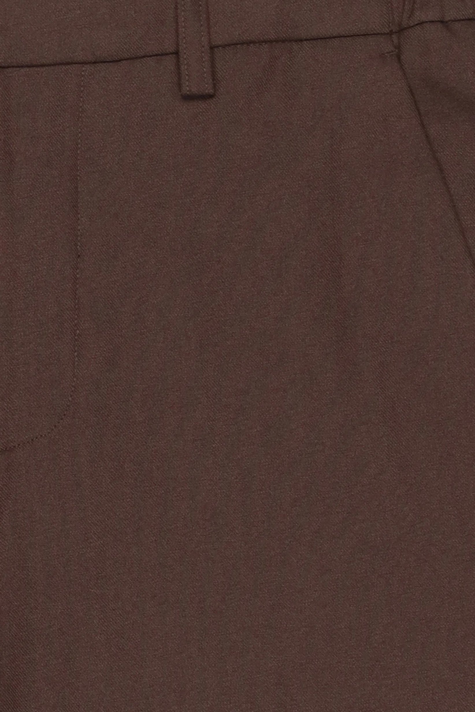 Men Slim Fit Straight Leg Solid Pants, Dark Brown