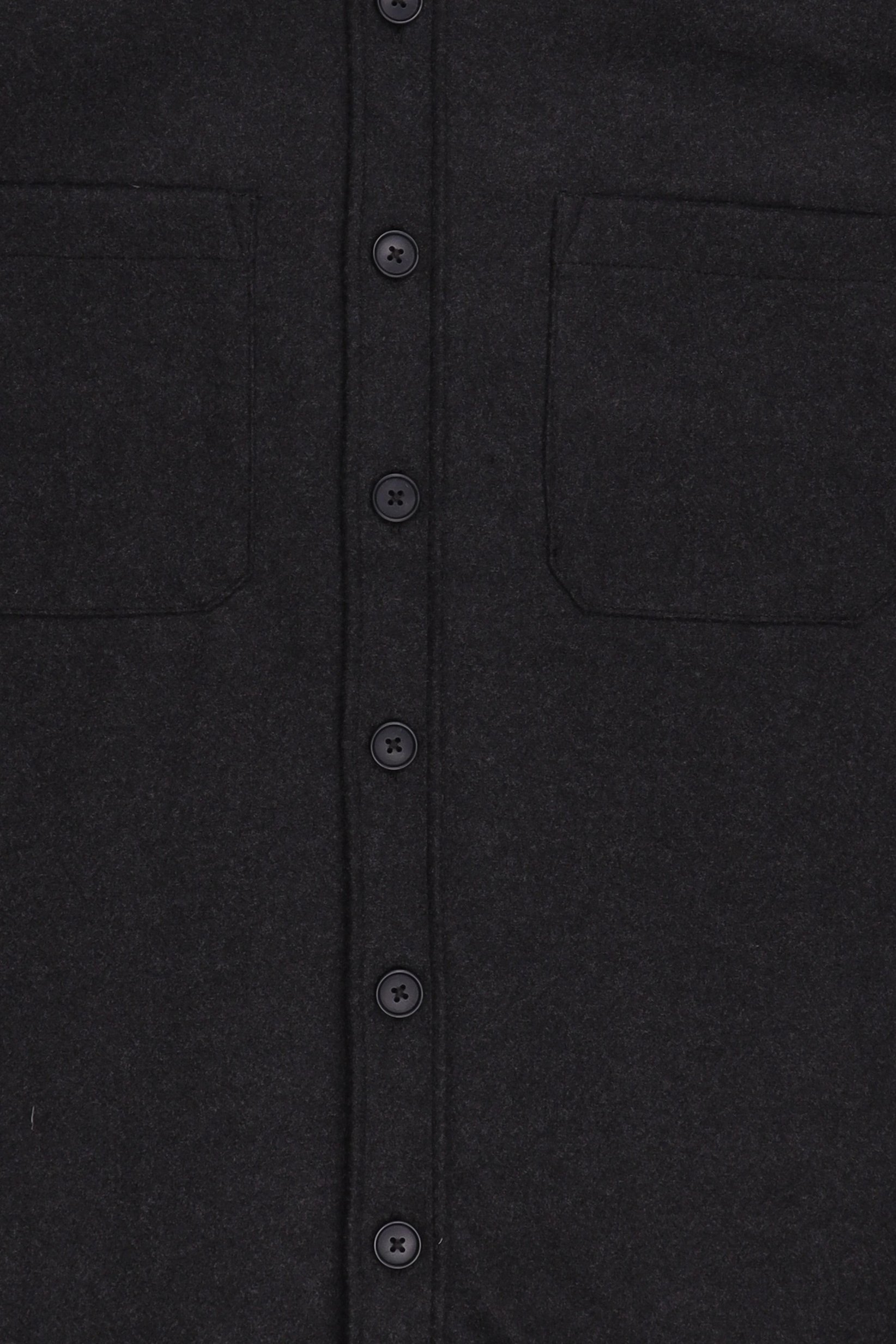 Men Oversized Fit Long Sleeve Textured Jacket Shirt, Black