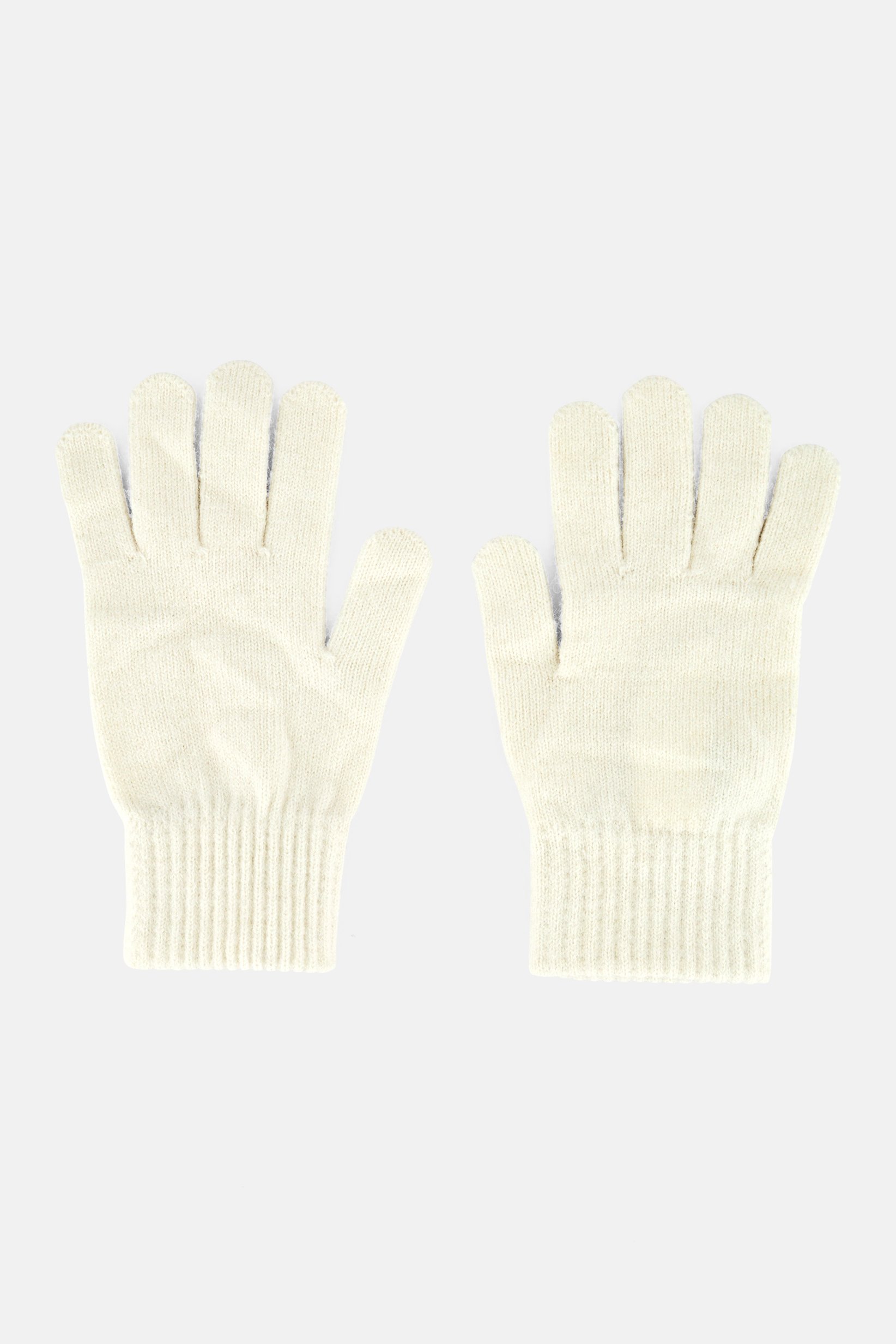 Men 1 Pair Knitted Gloves, Off White