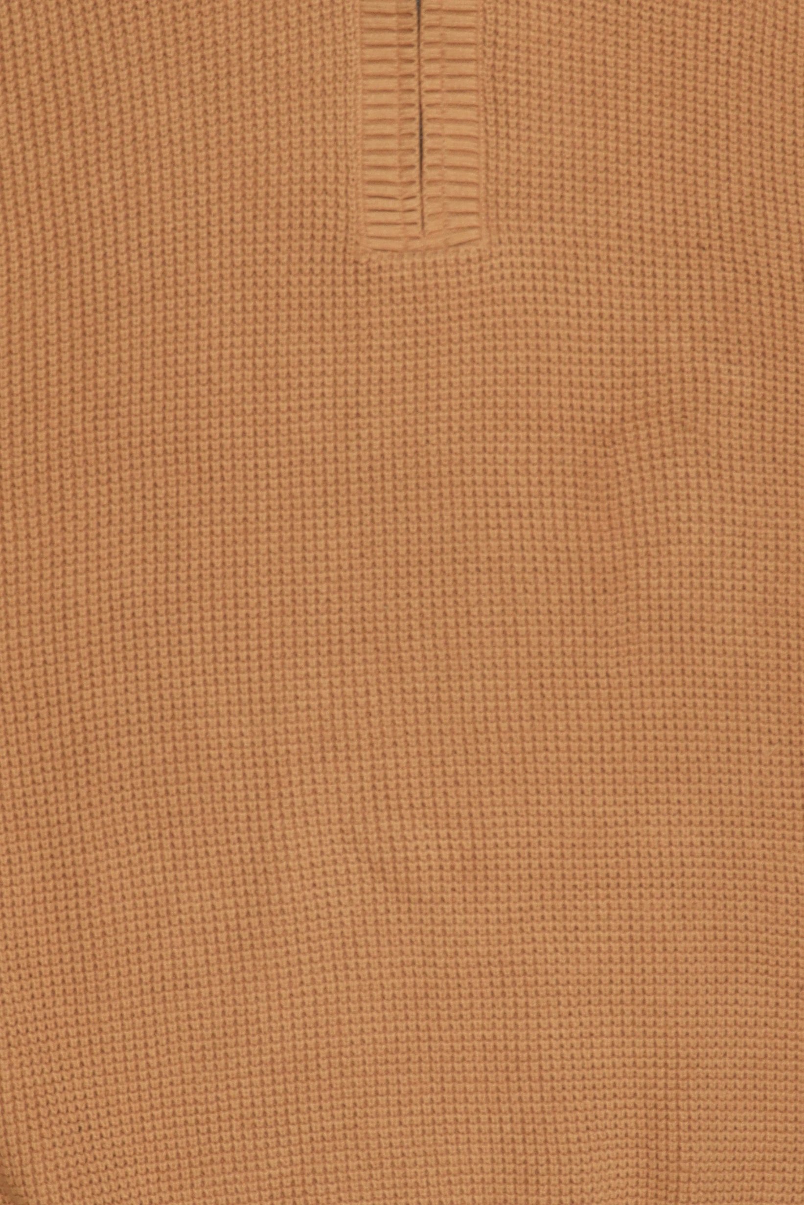 Men Turtle Neck Textured Sweater, Tan