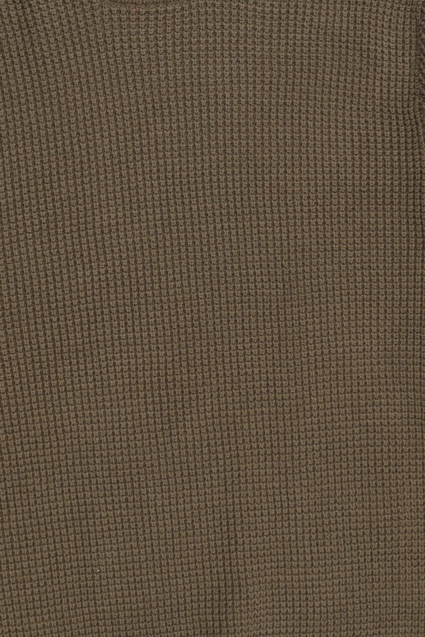 Men Crew neck Waffle Sweather, Olive