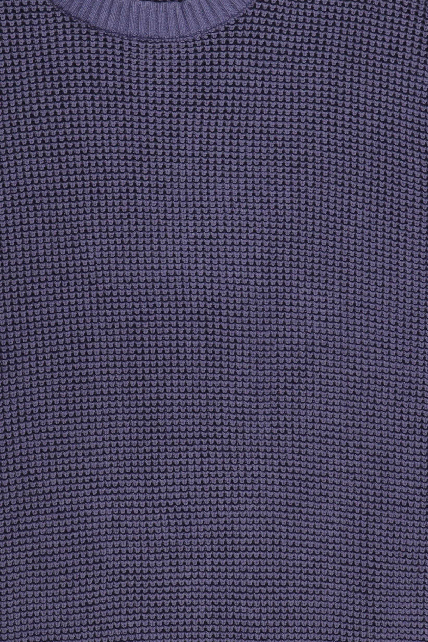 Men Crew Neck Textured Sweater, Light Navy