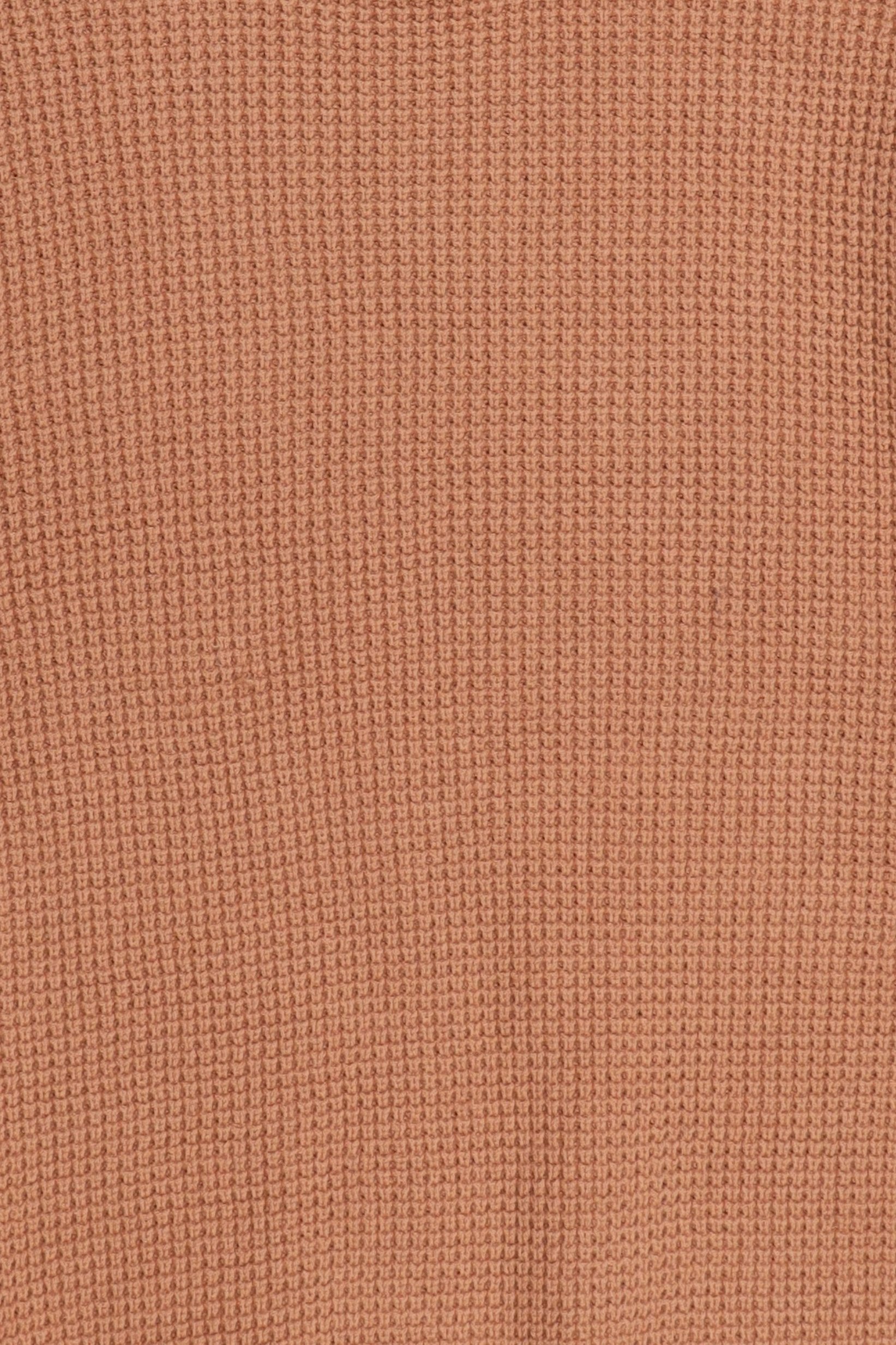 Men Crew Neck Textured Sweater, Tan