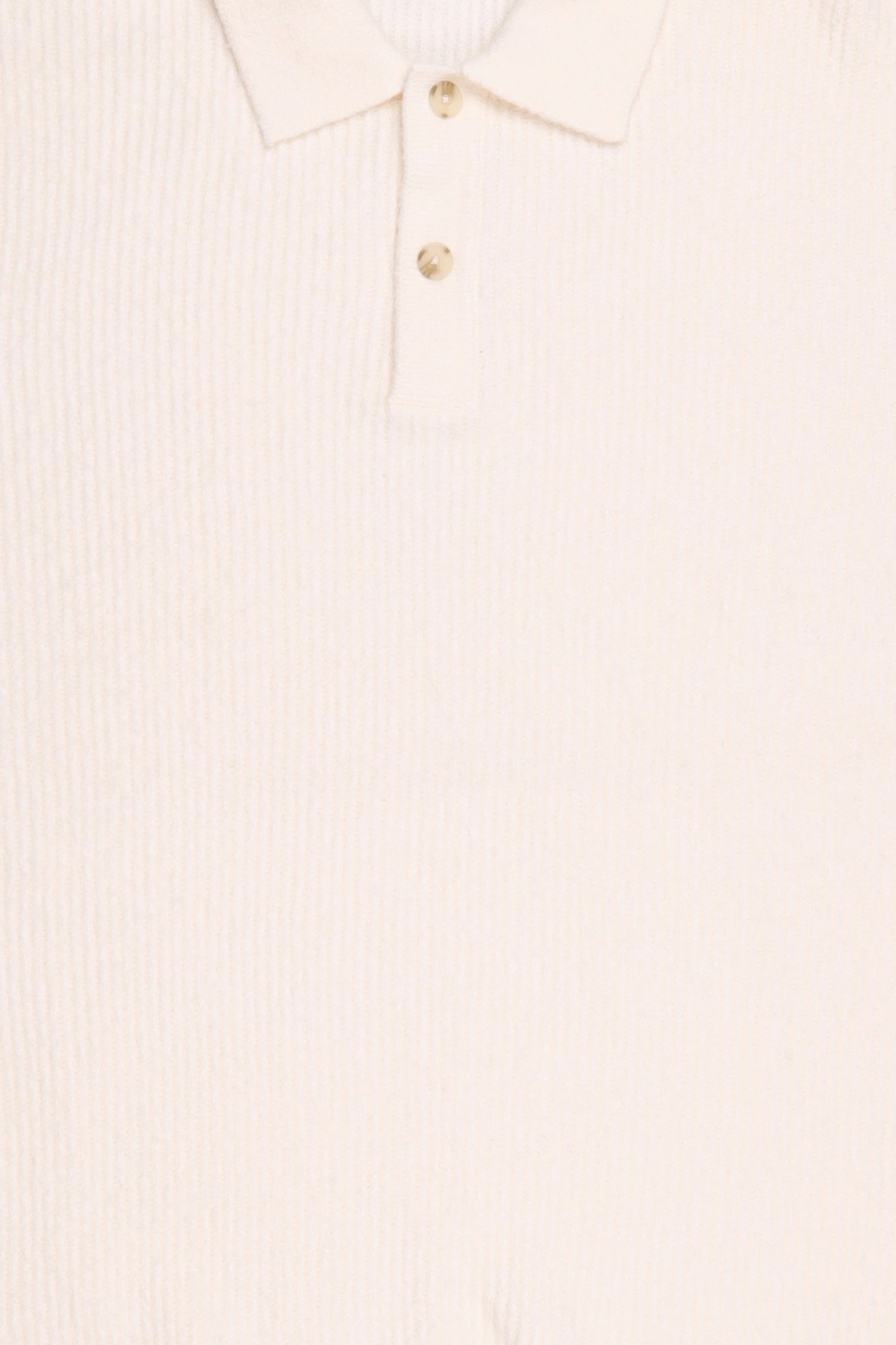 Men Spread Collar Textured Sweater, Cream