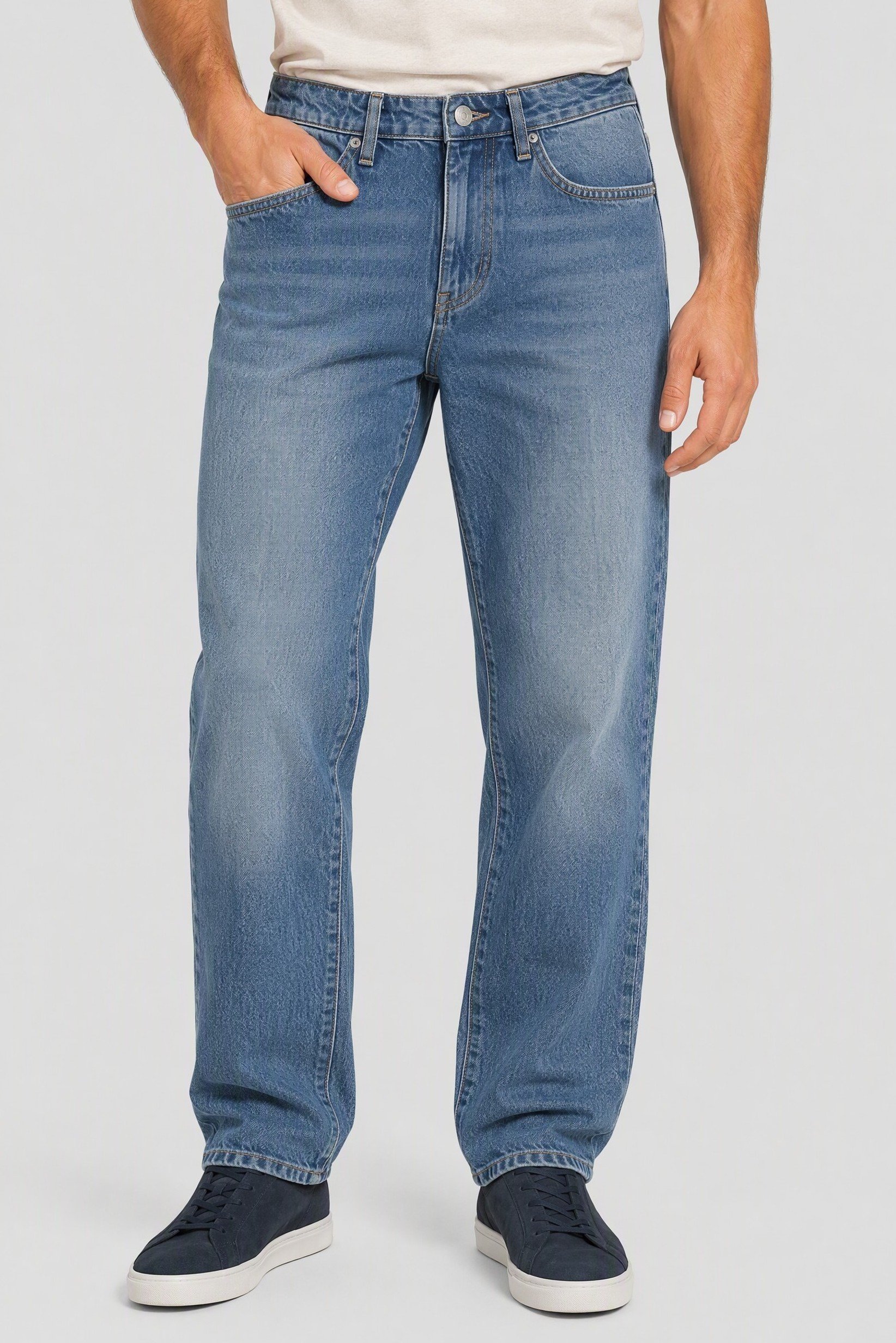 Men Flare Washed Non Stretchable Jeans, Blue