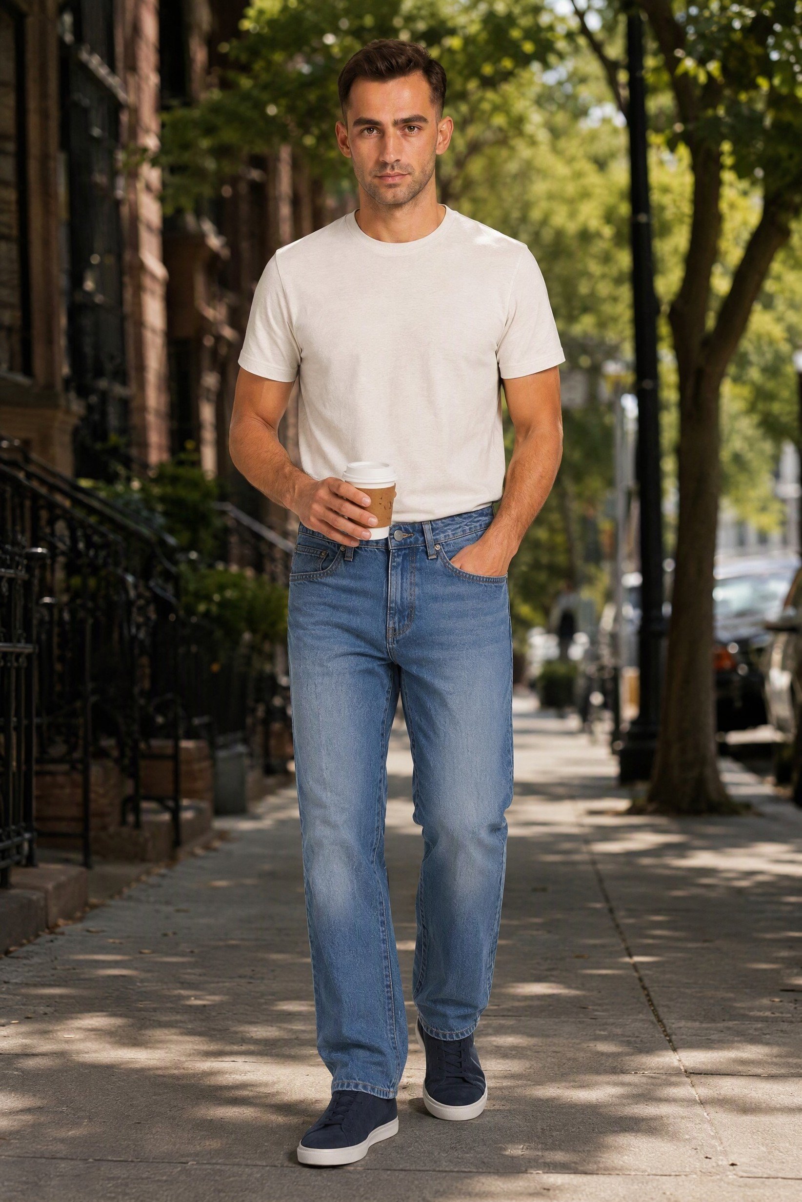 Men Flare Washed Non Stretchable Jeans, Blue