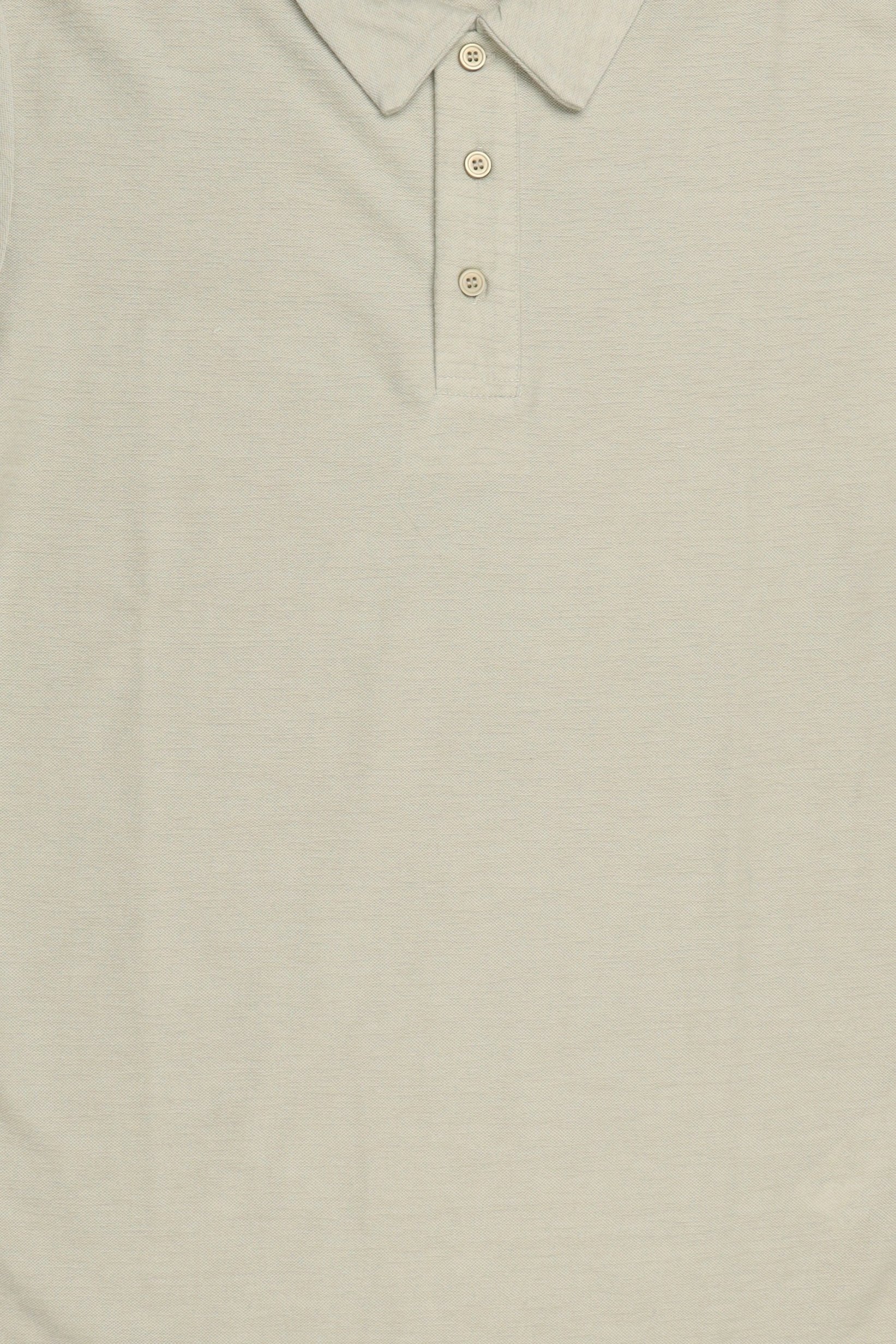 Men Regular Fit Textured Short Sleeve Polo Shirt, Mint Green