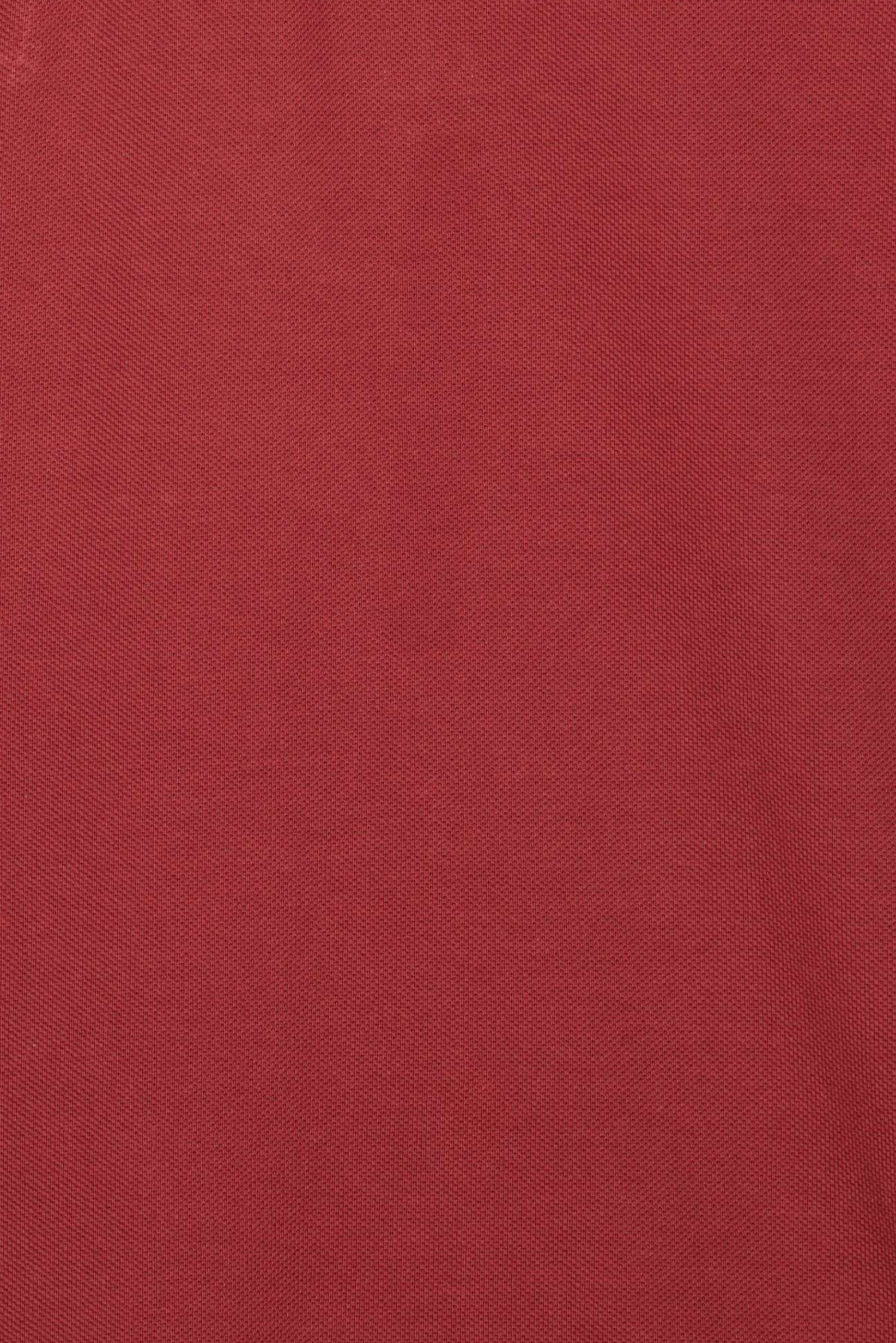 Men Regular Fit Solid Long Sleeve Polo Shirt, Maroon