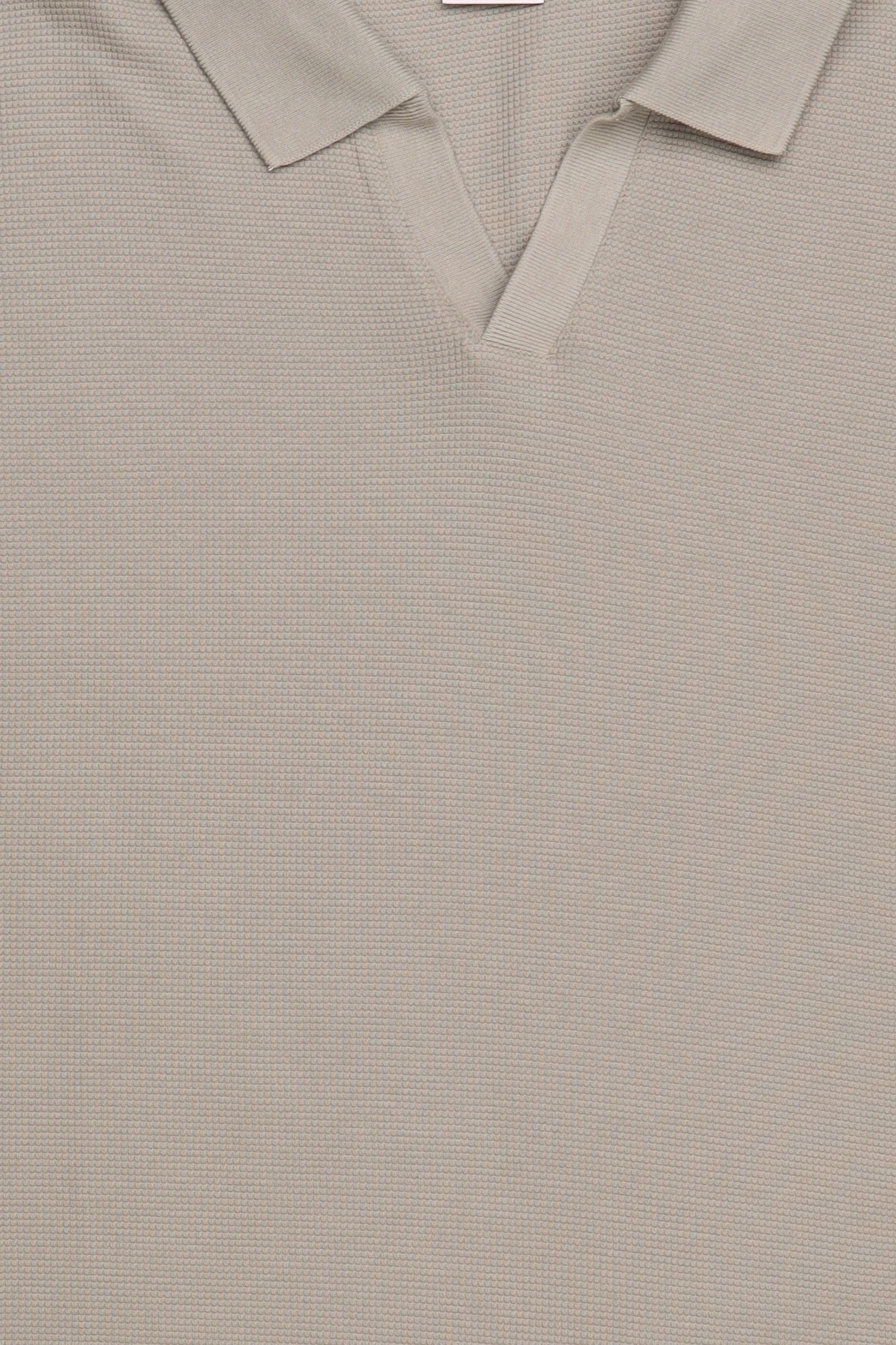 Men Regular Fit Textured Short Sleeve Polo Shirt, Sage Green