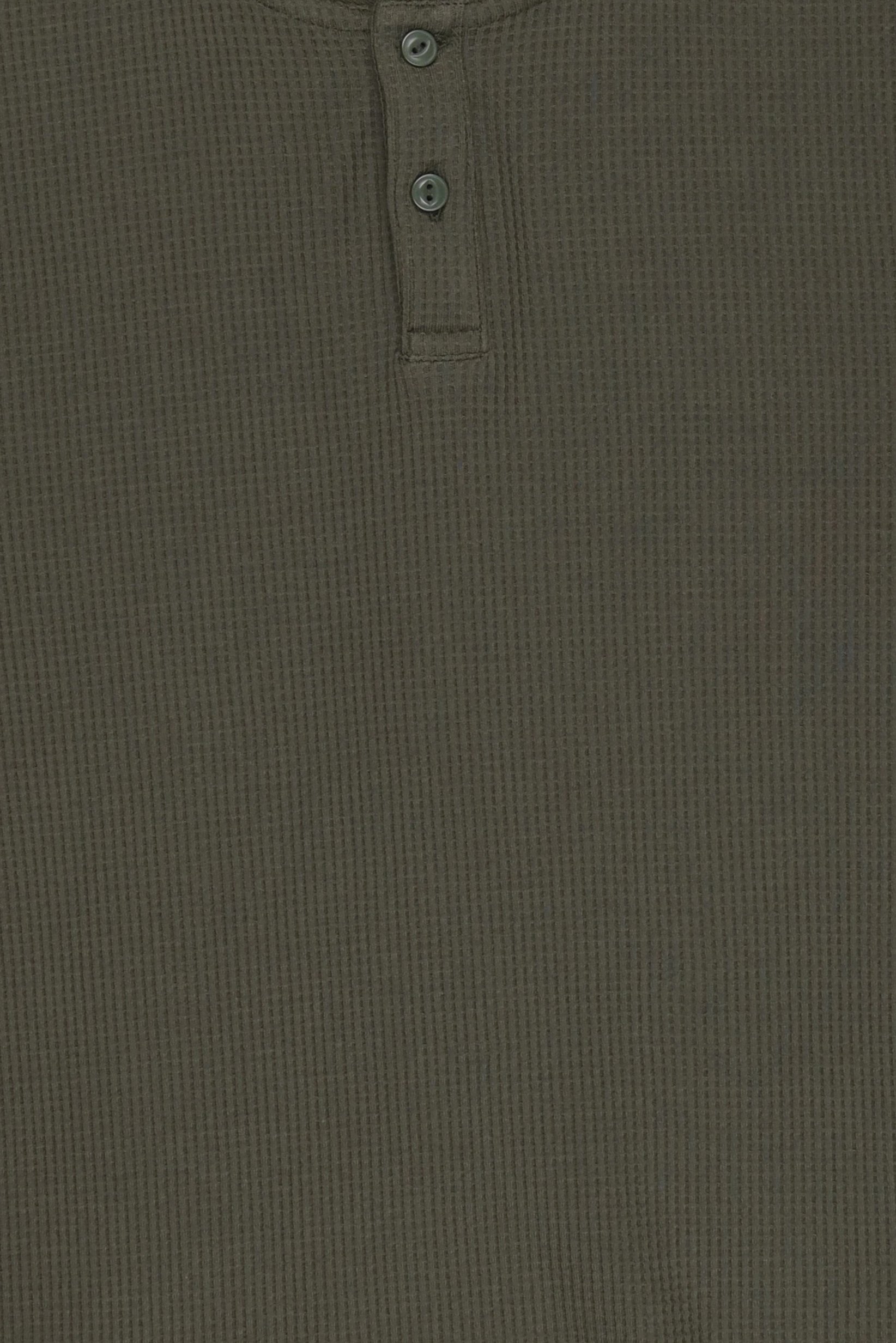 Men Henley Neck Long Sleeves Textured T-Shirt, Green