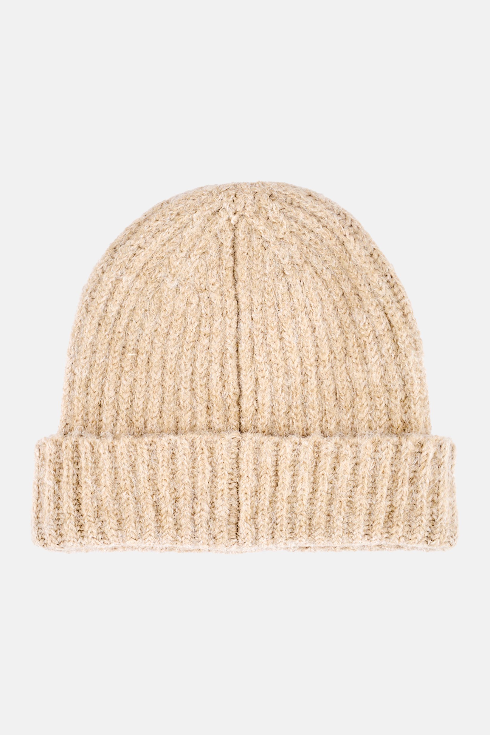 Men Textured Bennie Hat, Light Beige