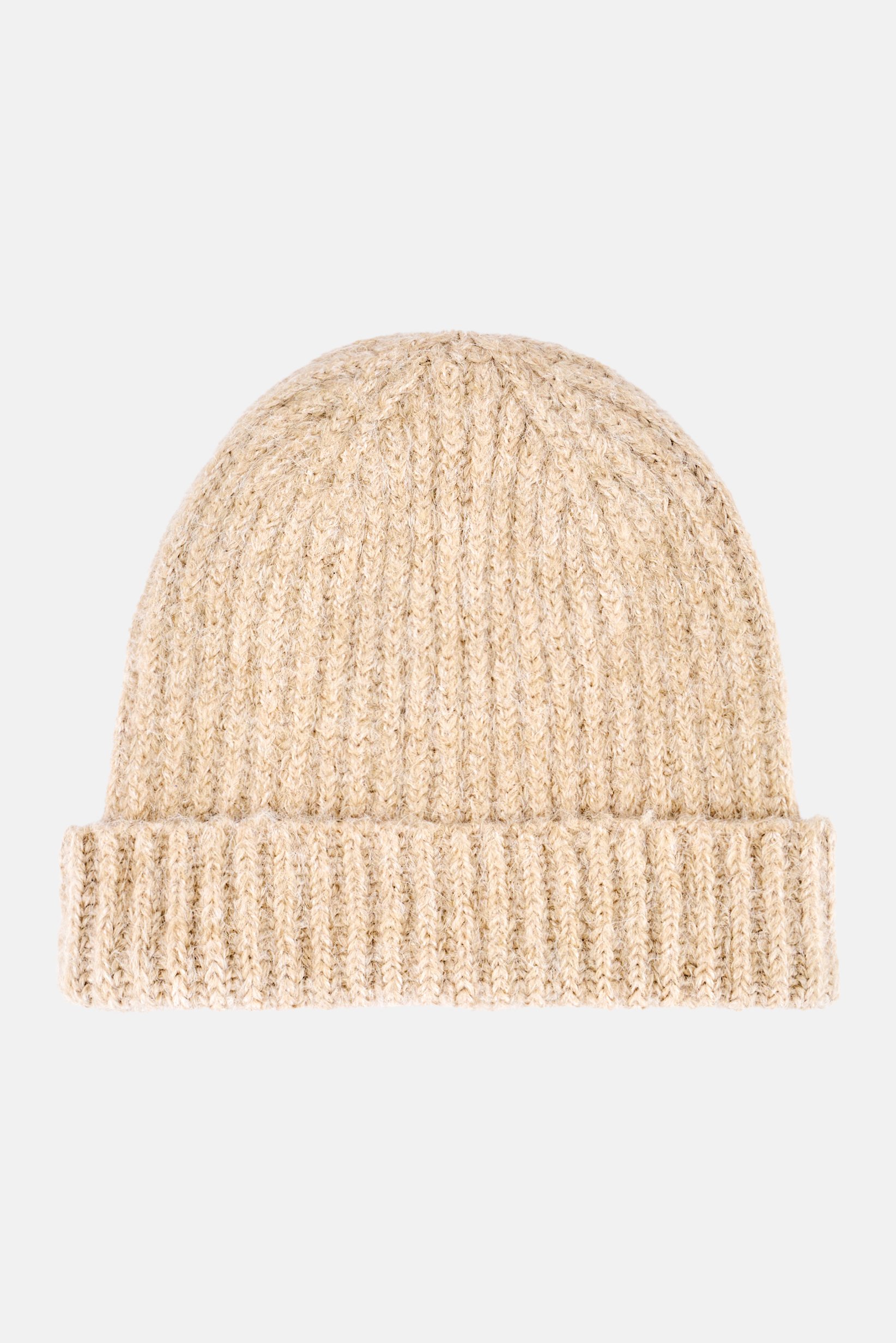 Men Textured Bennie Hat, Light Beige