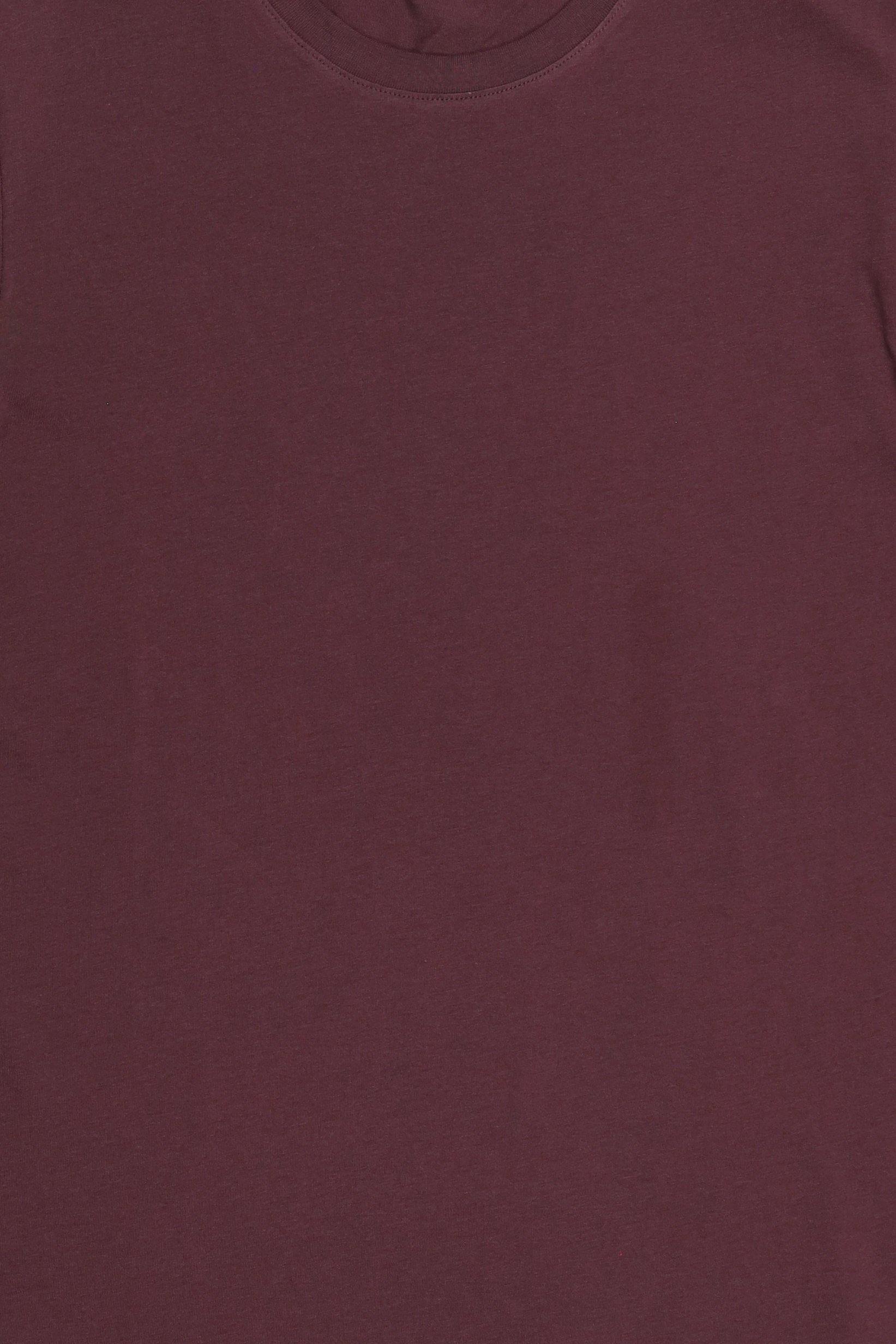 Men Crew Neck Long Sleeve Plain T-Shirt, Dark Brown