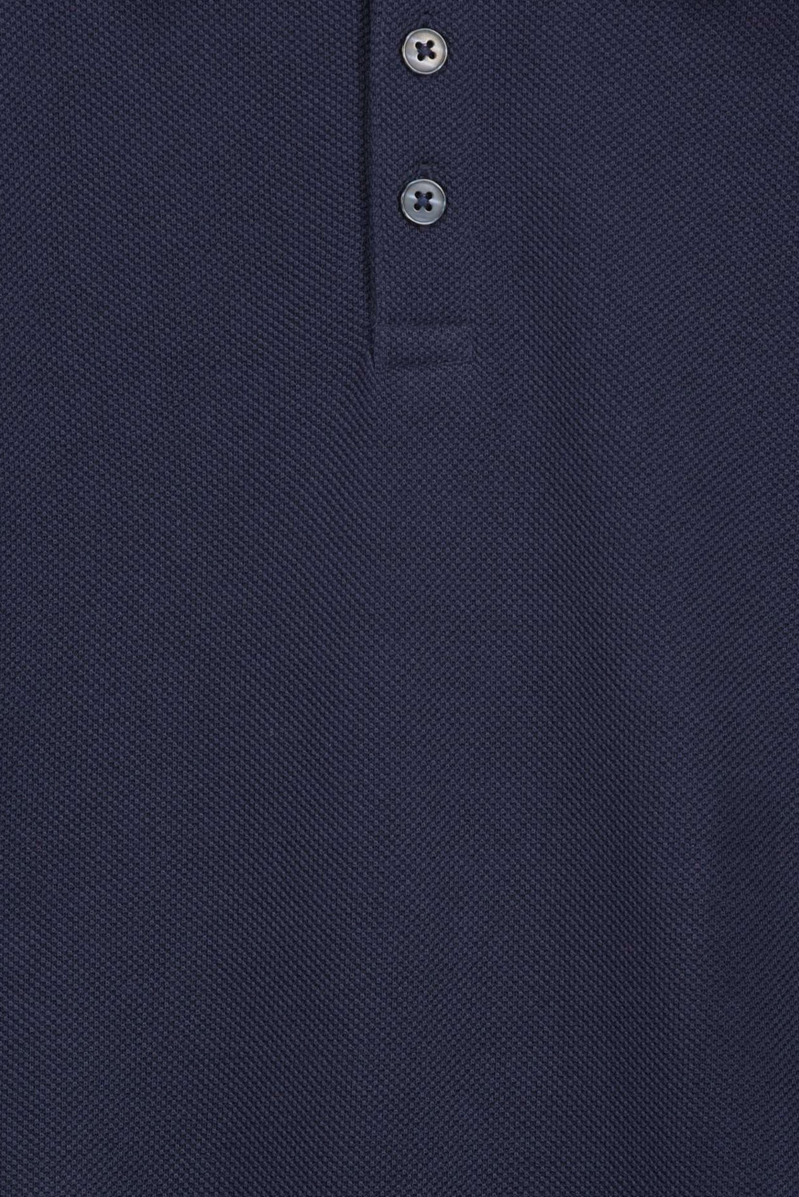 Men Spread Collar Textured Long Sleeve Sweatshirt, Navy