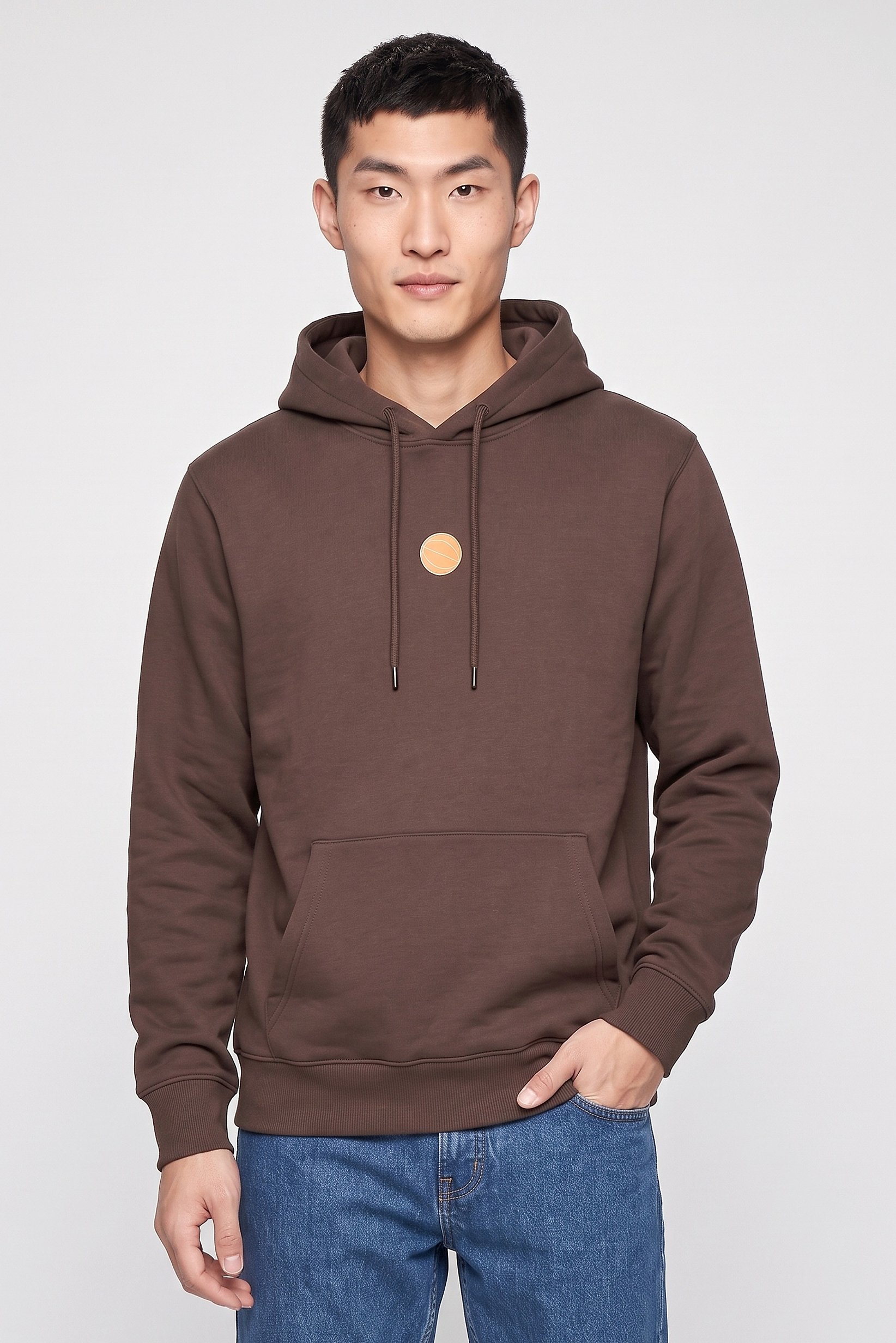 Men Space Jam Long Sleeve Graphic Print Hoodie, Dark Brown