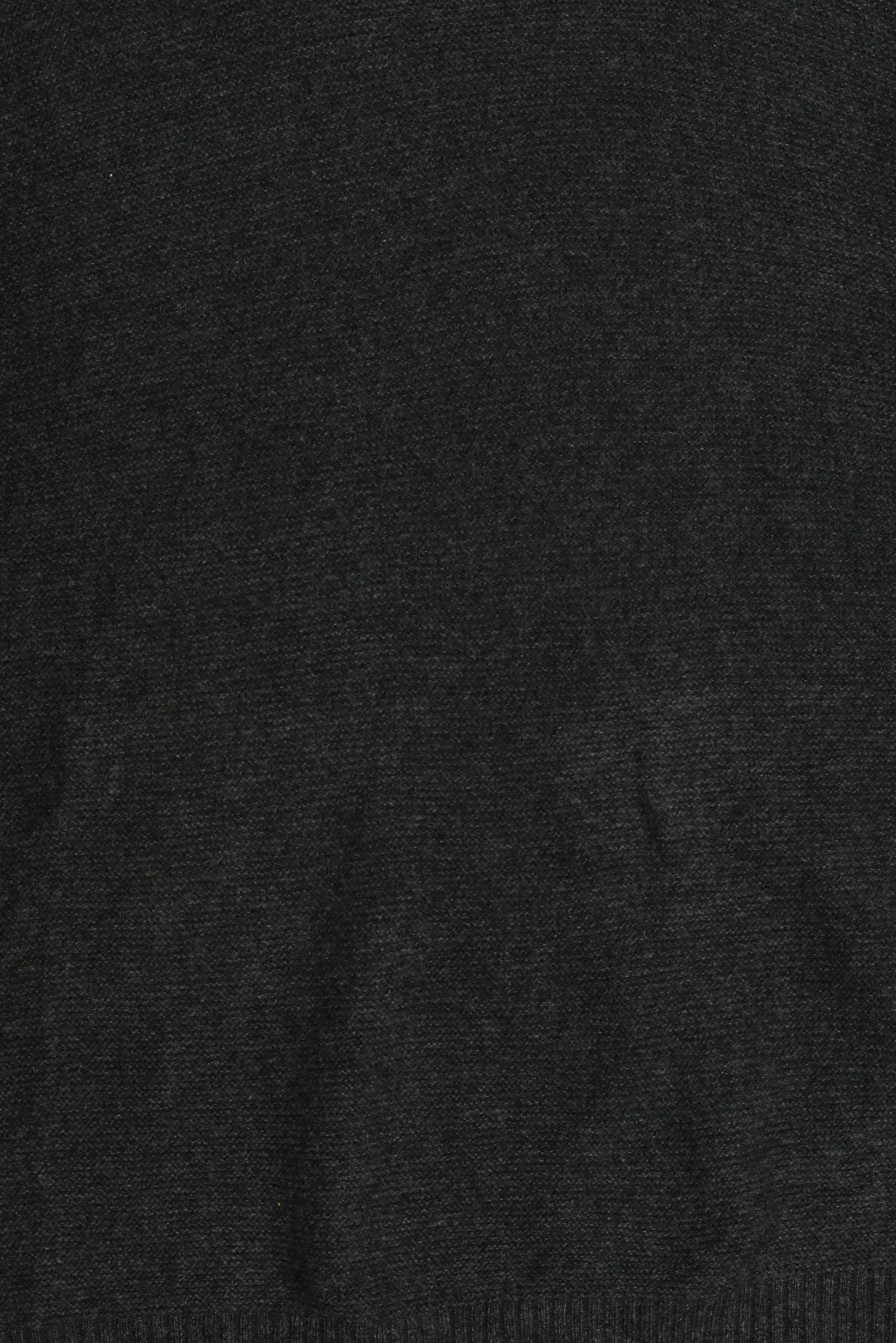 Men Ribbed Collar Long Sleeve Knitted Sweater, Dark Grey