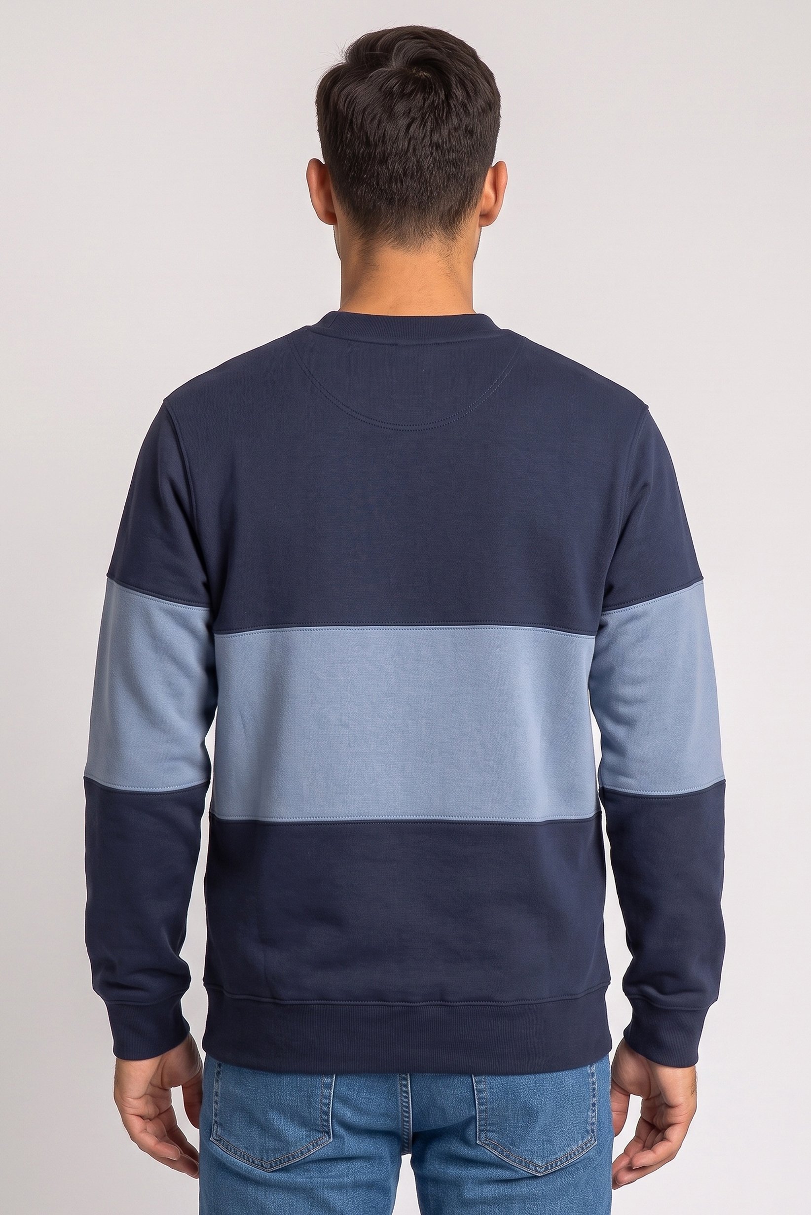Men Two-Tone Long Sleeve Sweatshirt, Multicolor