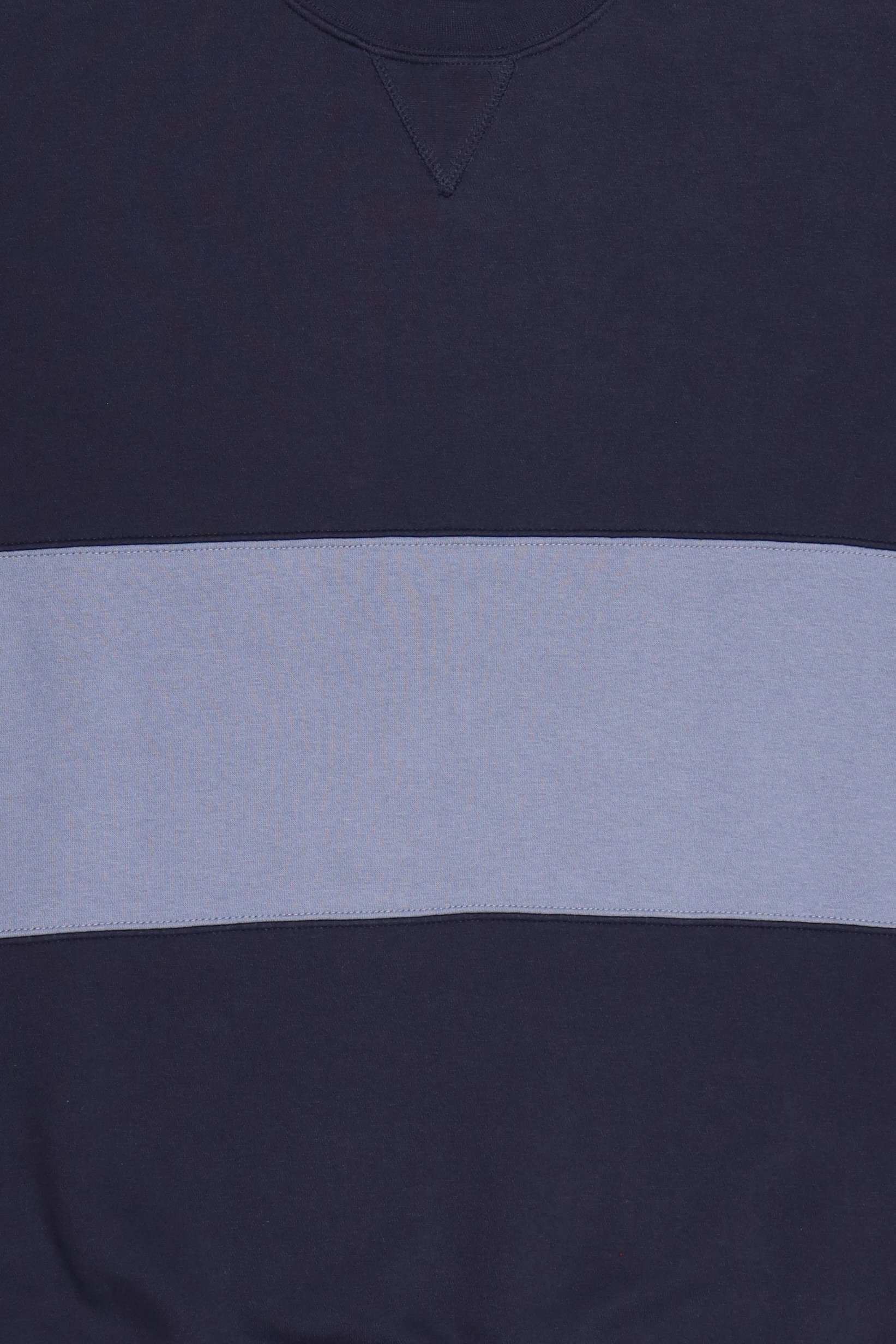 Men Crew Neck  Solid Long Sleeve Sweatshirt, Navy Blue