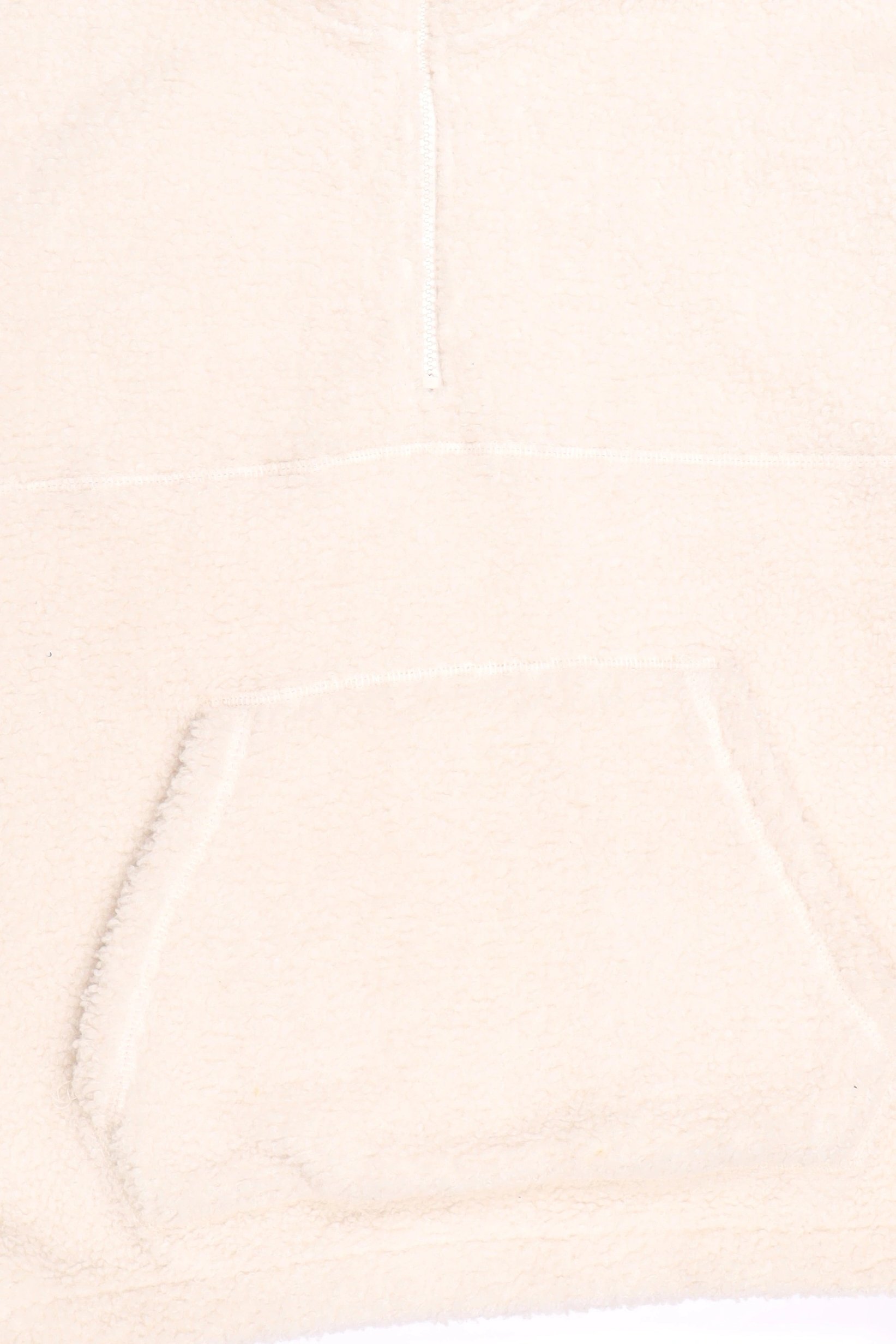 Men High Neck Textured Half Zip Sweatshirt, Cream