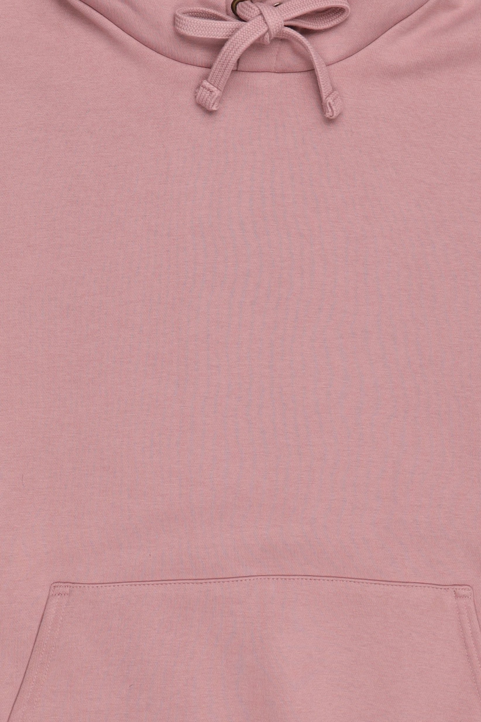 Men Solid Long Sleeve Hoodie, Dusty Pink