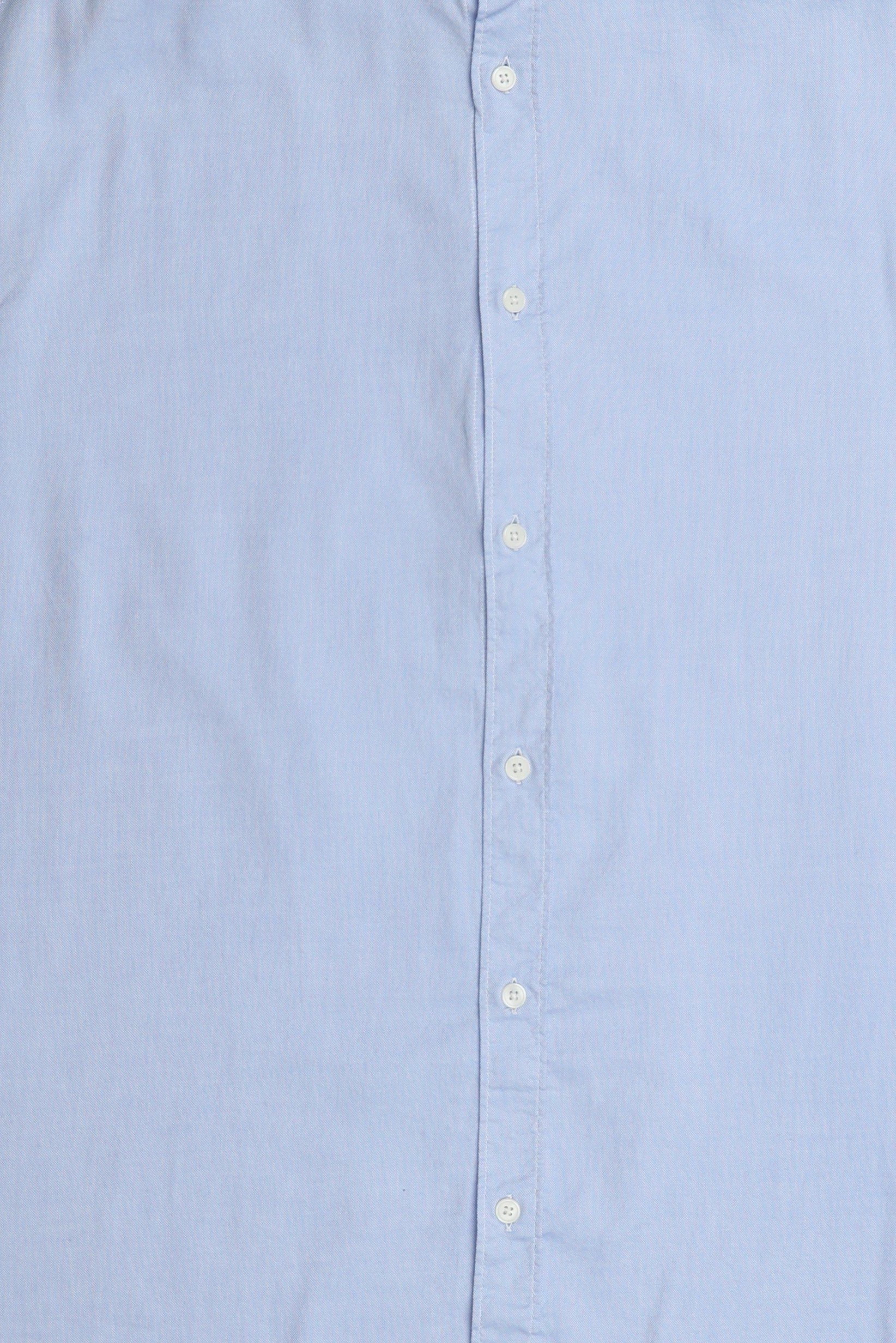 Men Oversized Fit Long Sleeve Solid Casual Shirt, Light Blue