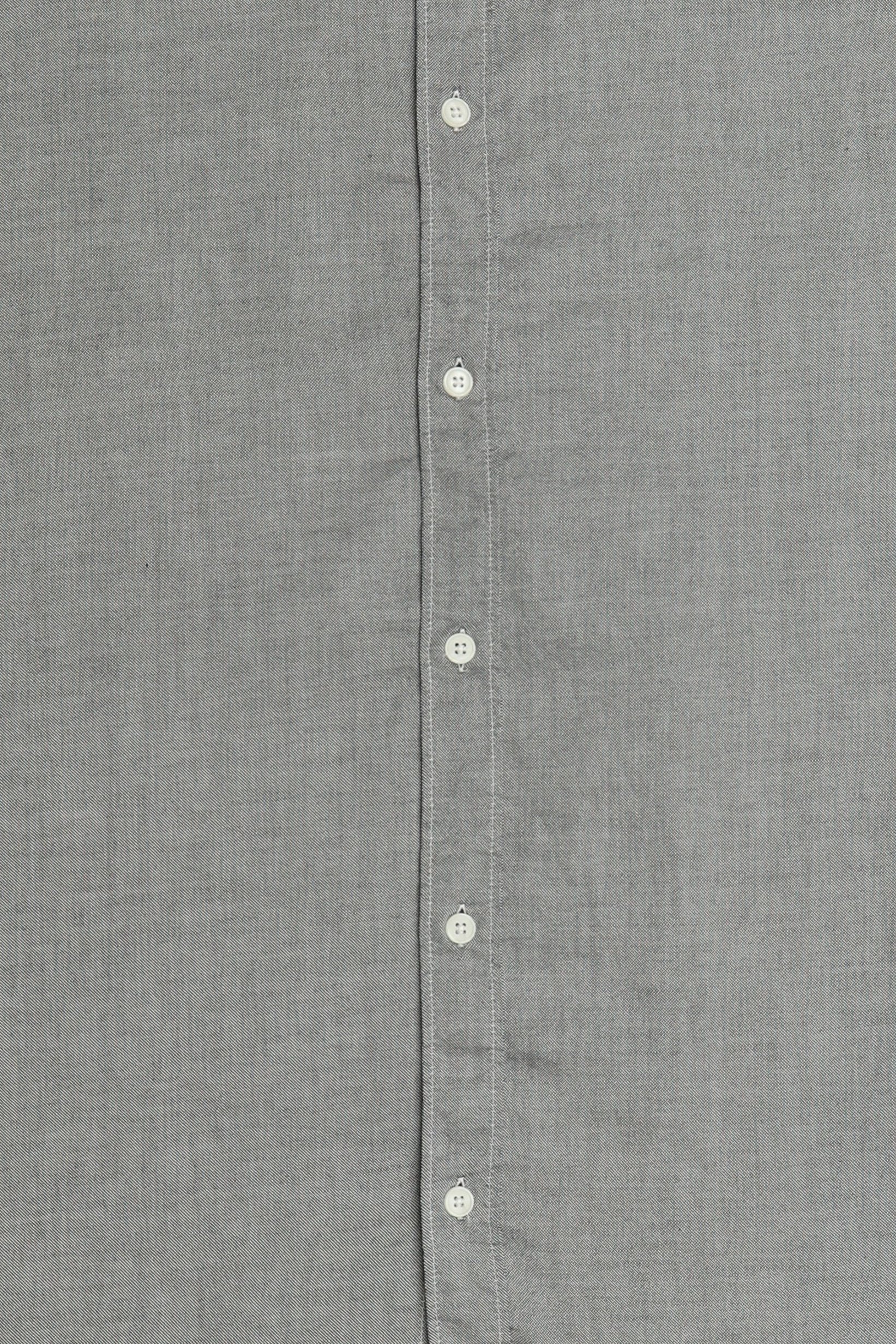 Men Oversized Fit Long Sleeve Solid Casual Shirt, Grey