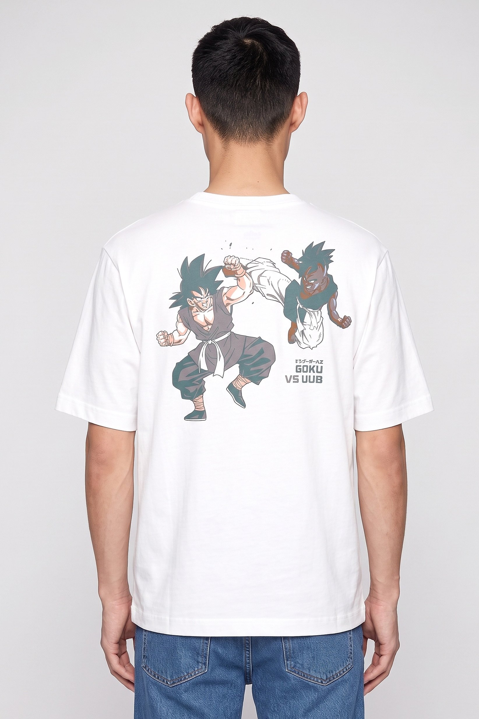 Dragon Ball Z Men Crew Neck Short Sleeve Graphic Print T-Shirt, White