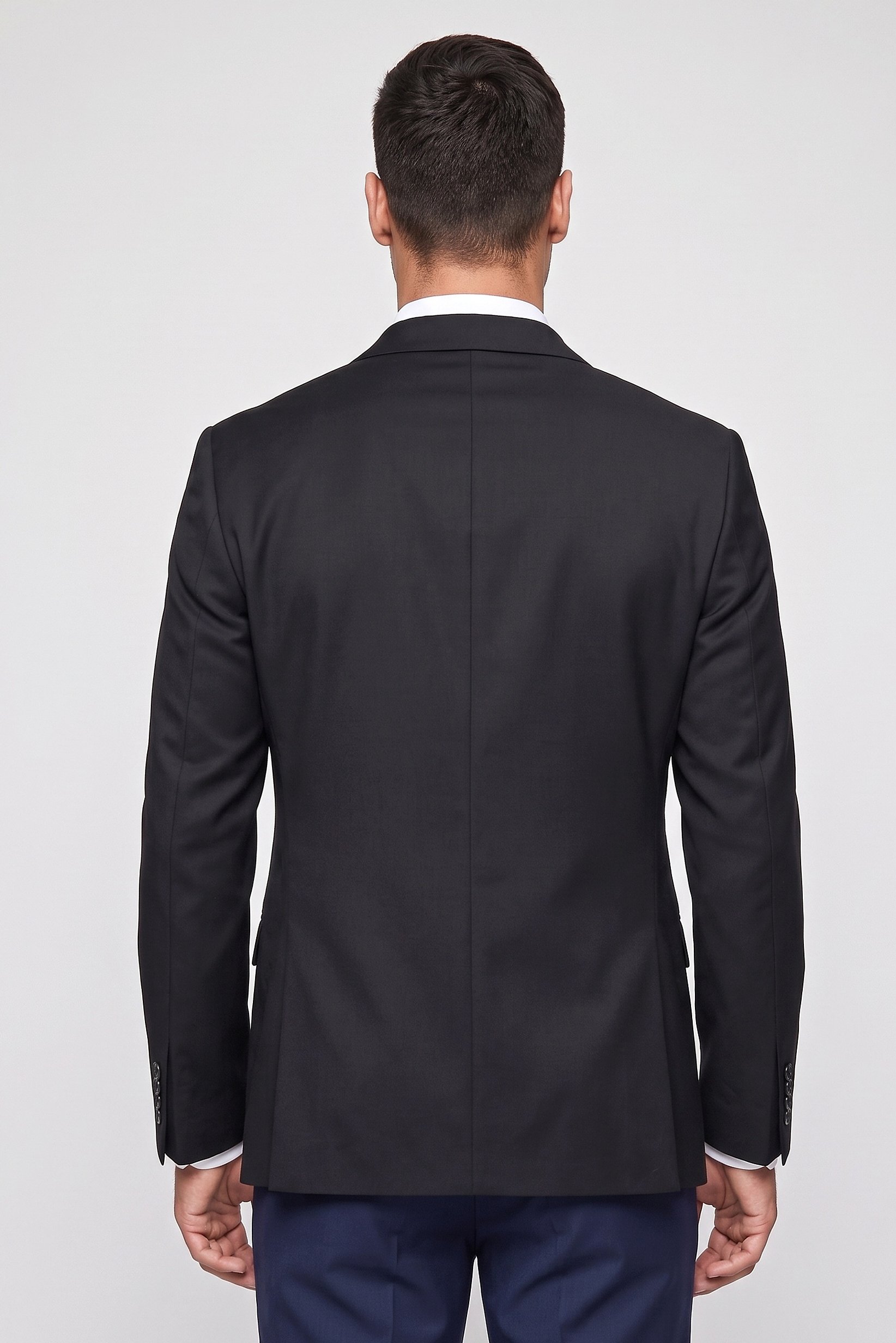 Men Regular Fit Solid Casual Blazer, Black