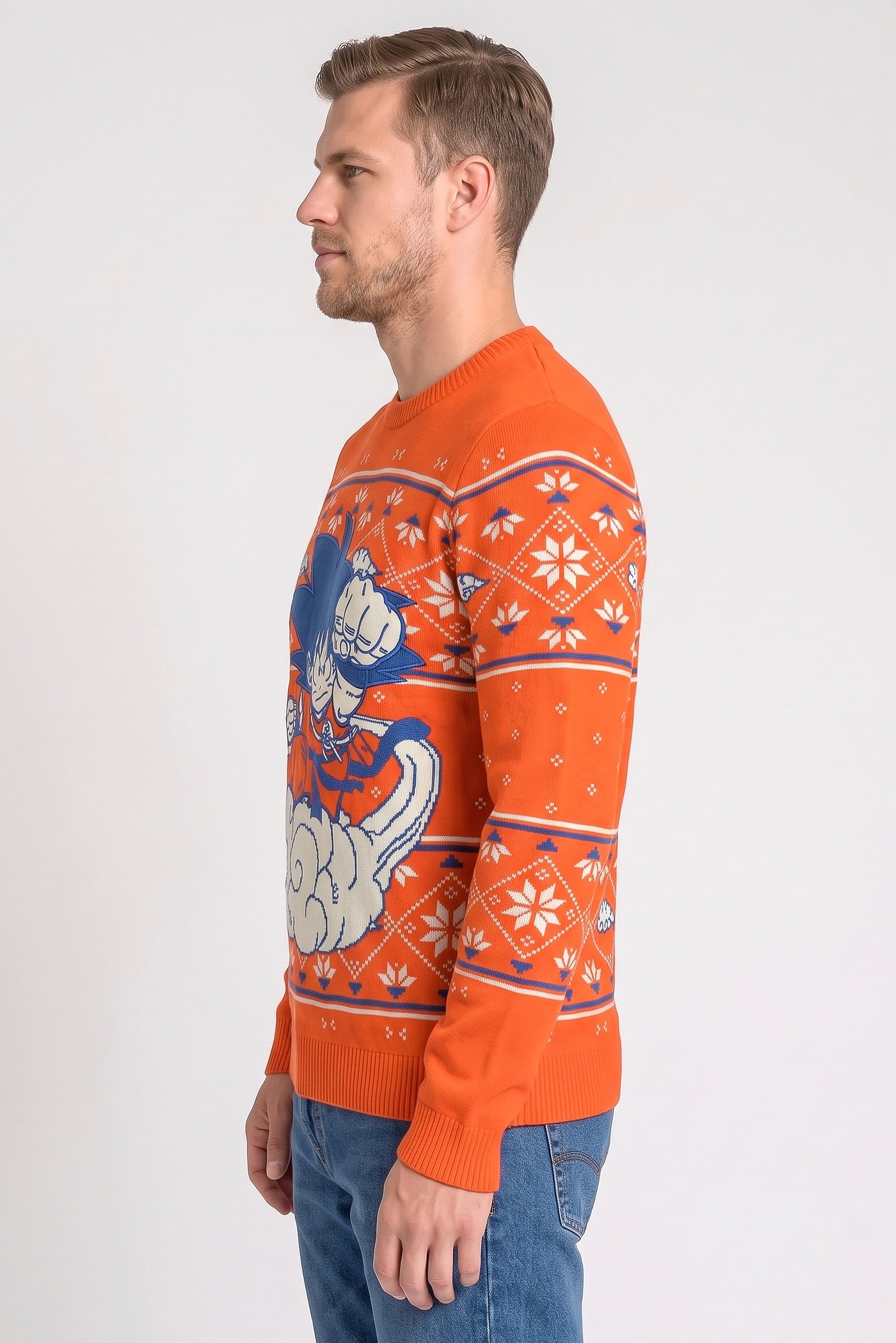 Men Crew Neck Long Sleeve Textured Sweatshirt, Multicolor
