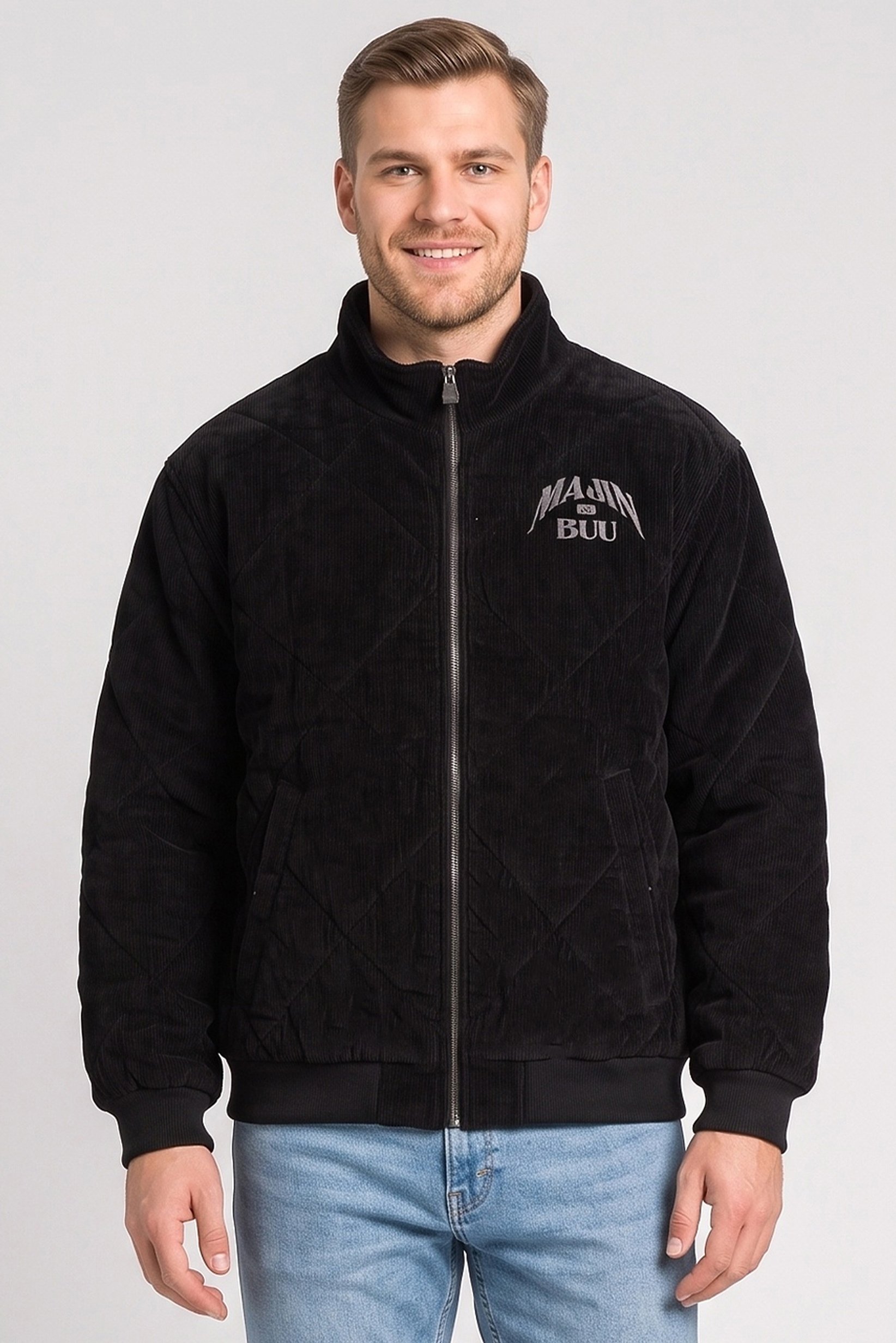 Celio x Dragon Ball Z Men Embroidered Bomber Jacket, Black