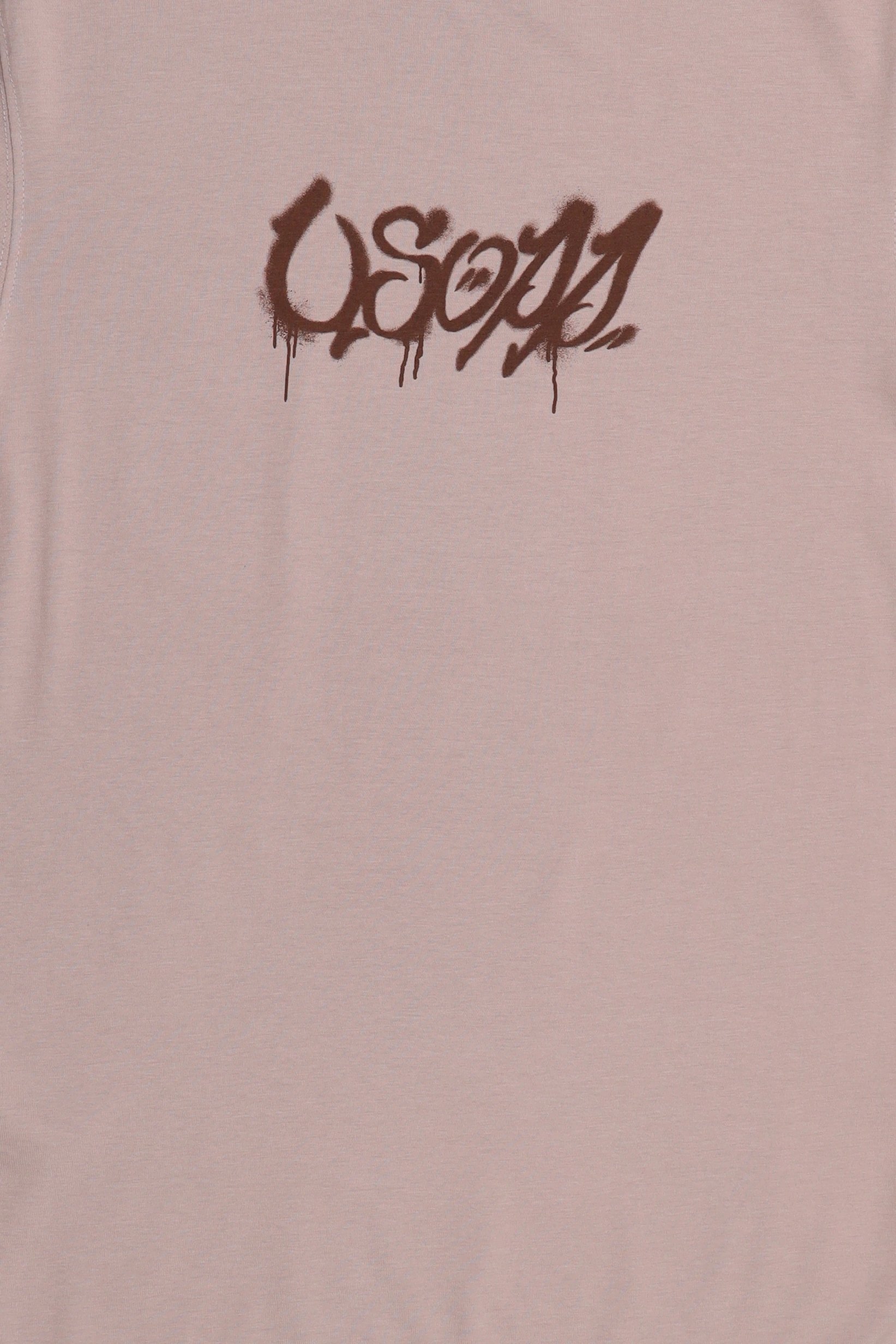 Men One Piece Crew Neck Short Sleeves Brand Logo T-Shirt, Light Brown