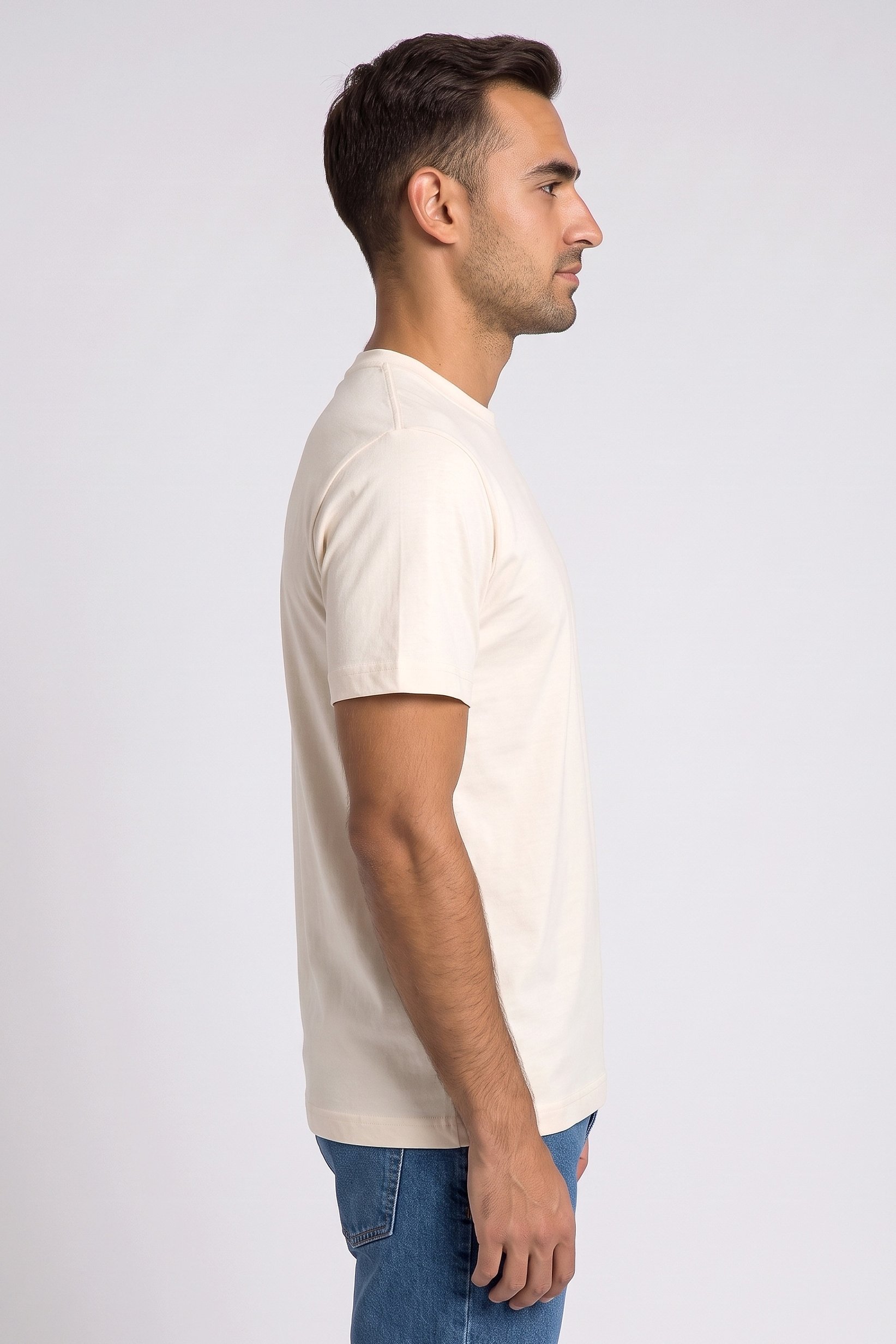 Celio x Avatar Men Crew Neck Short Sleeve Embroidered T-Shirt, Beige