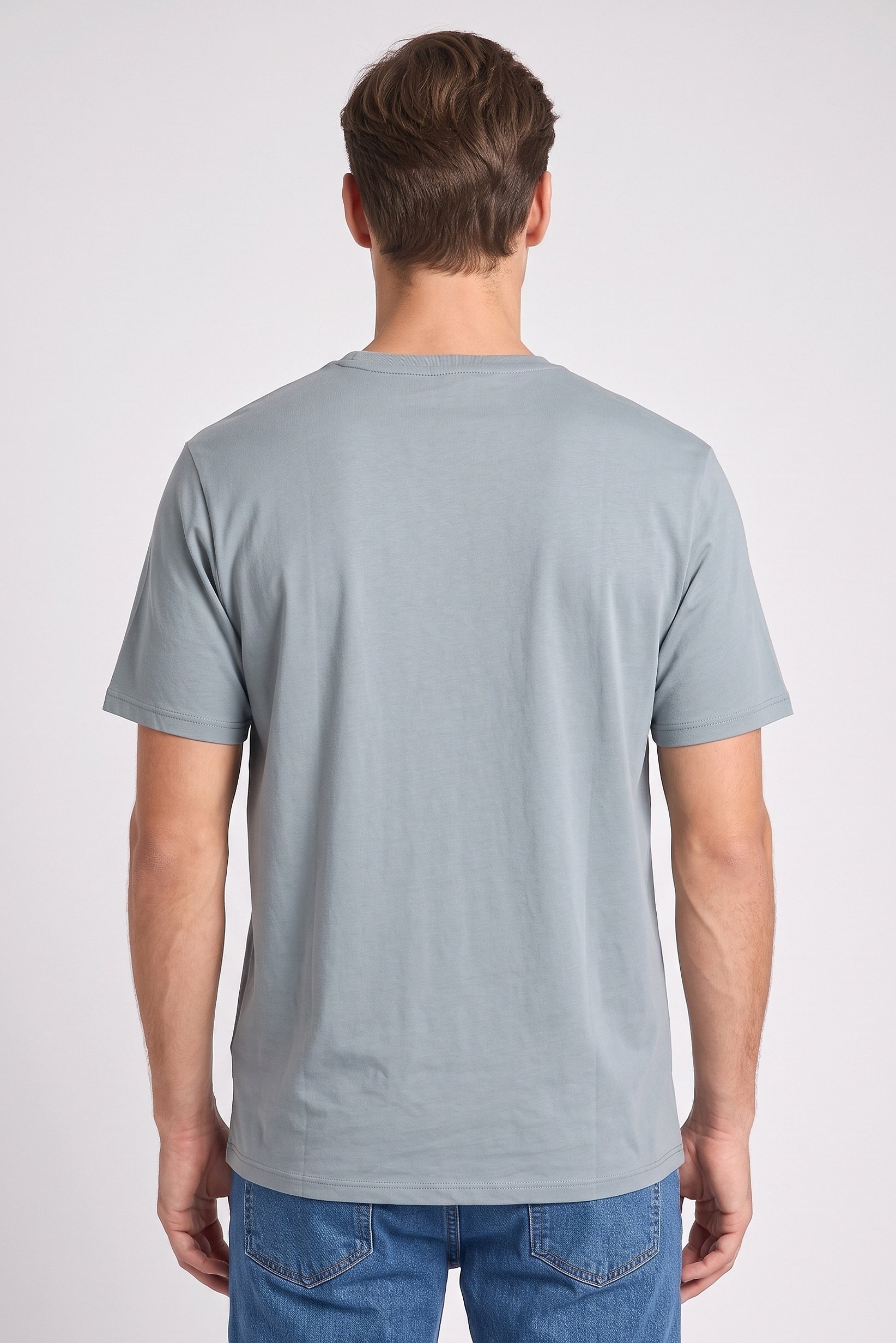 Men Crew Neck Short Sleeve Graphic Print T-Shirt, Sage Green