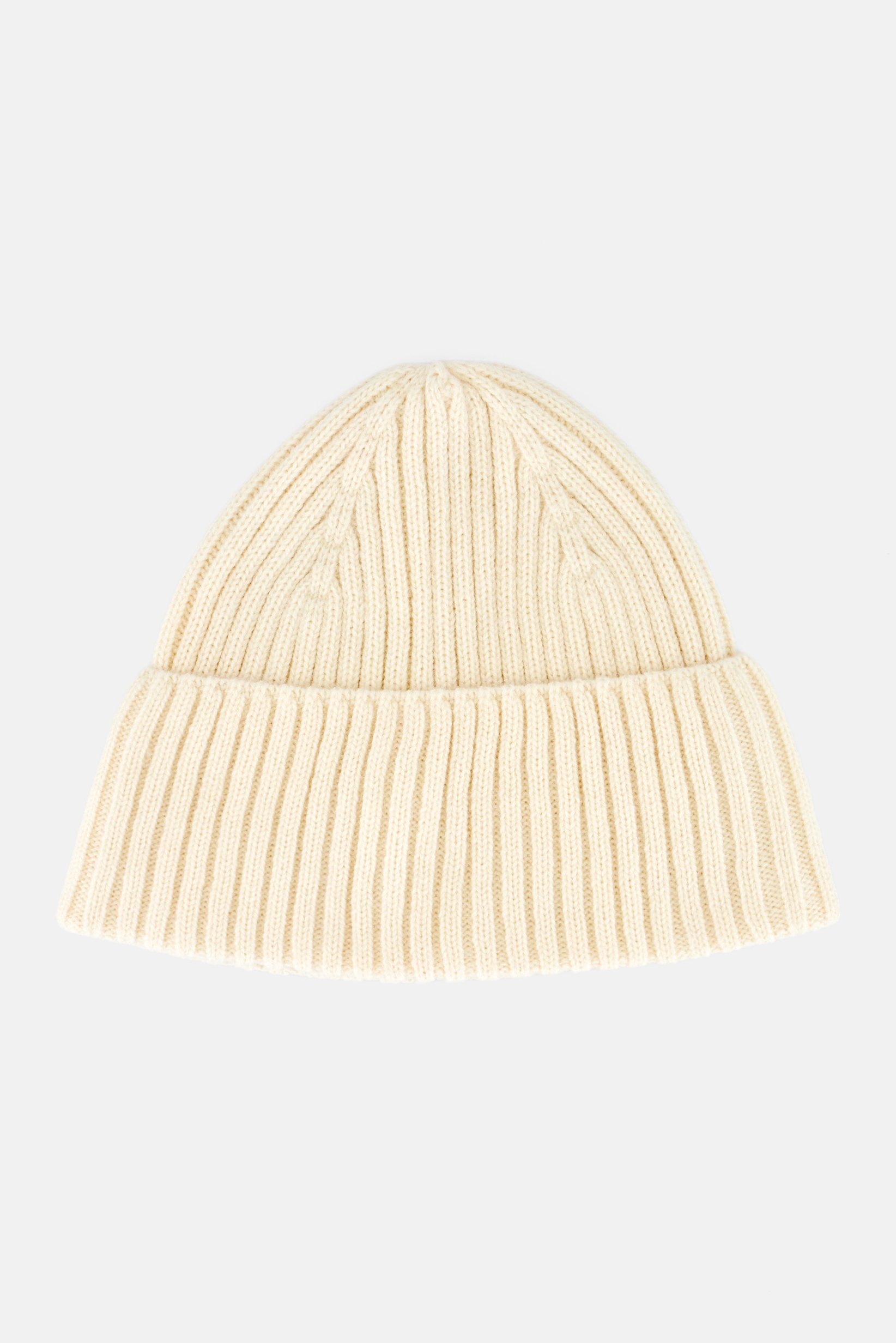 Men Textured Beanie Hats, Off White