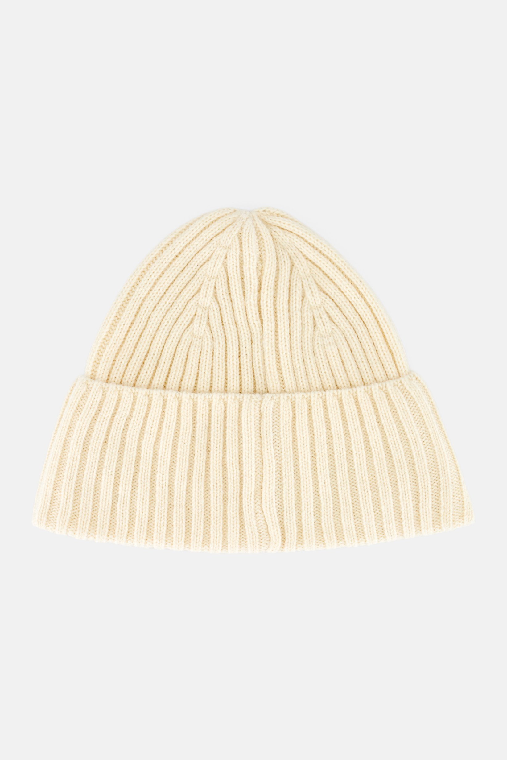 Men Textured Beanie Hats, Off White