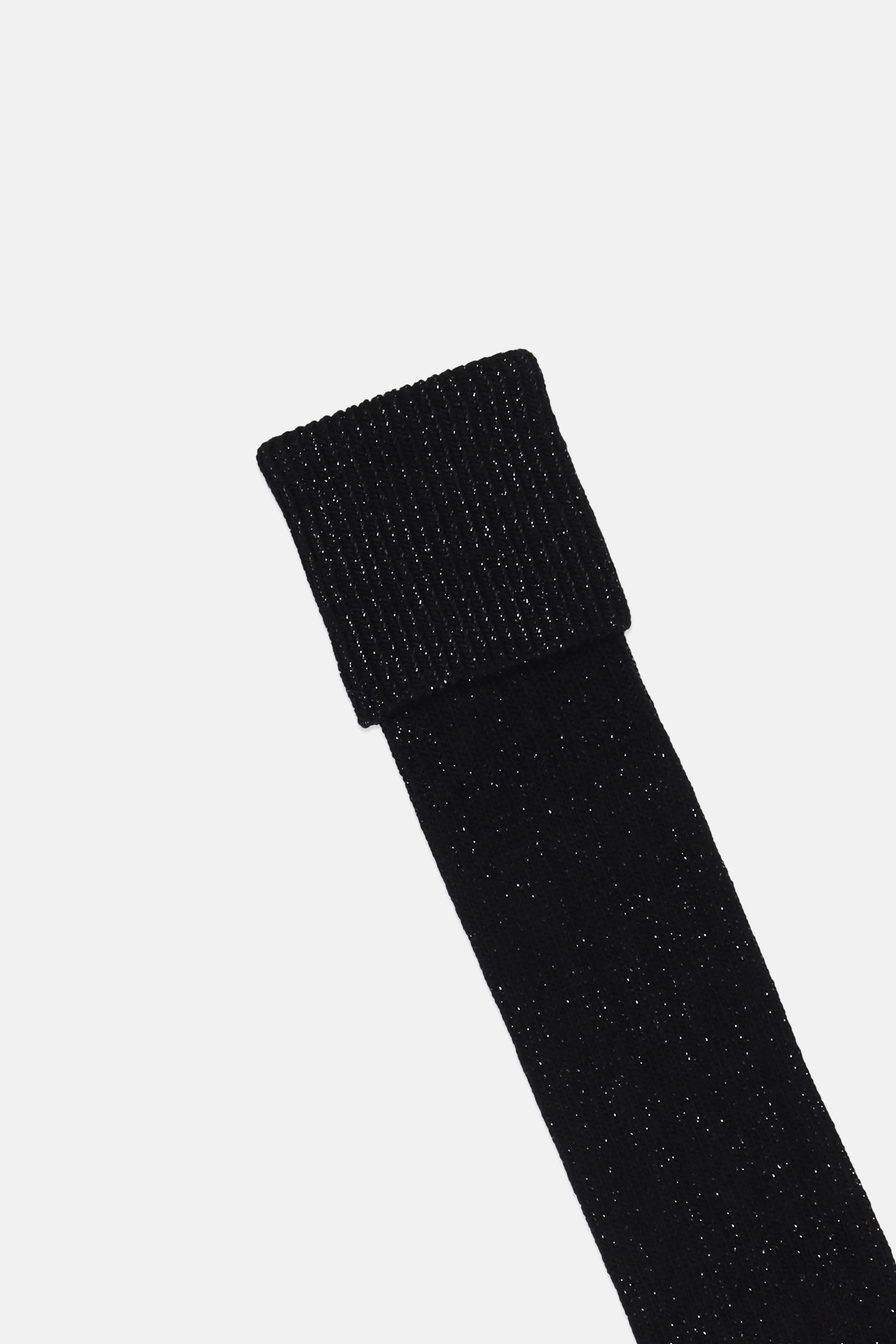 Women Metallic High Socks, Black