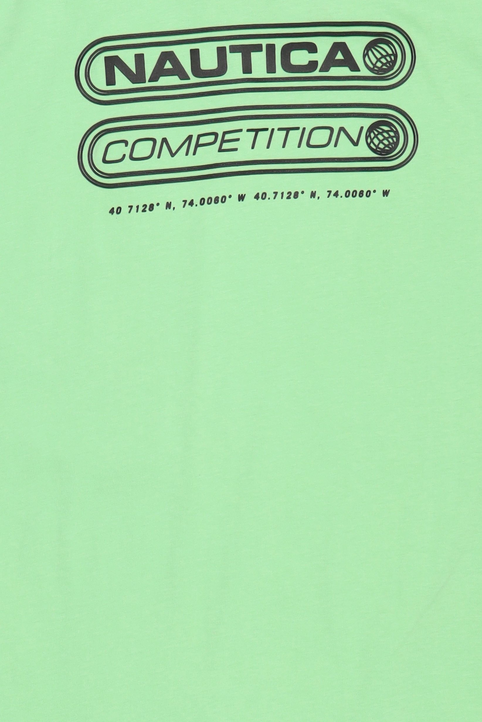 Men Crew Neck Short Sleeve Brand Logo T-Shirt, Light Green