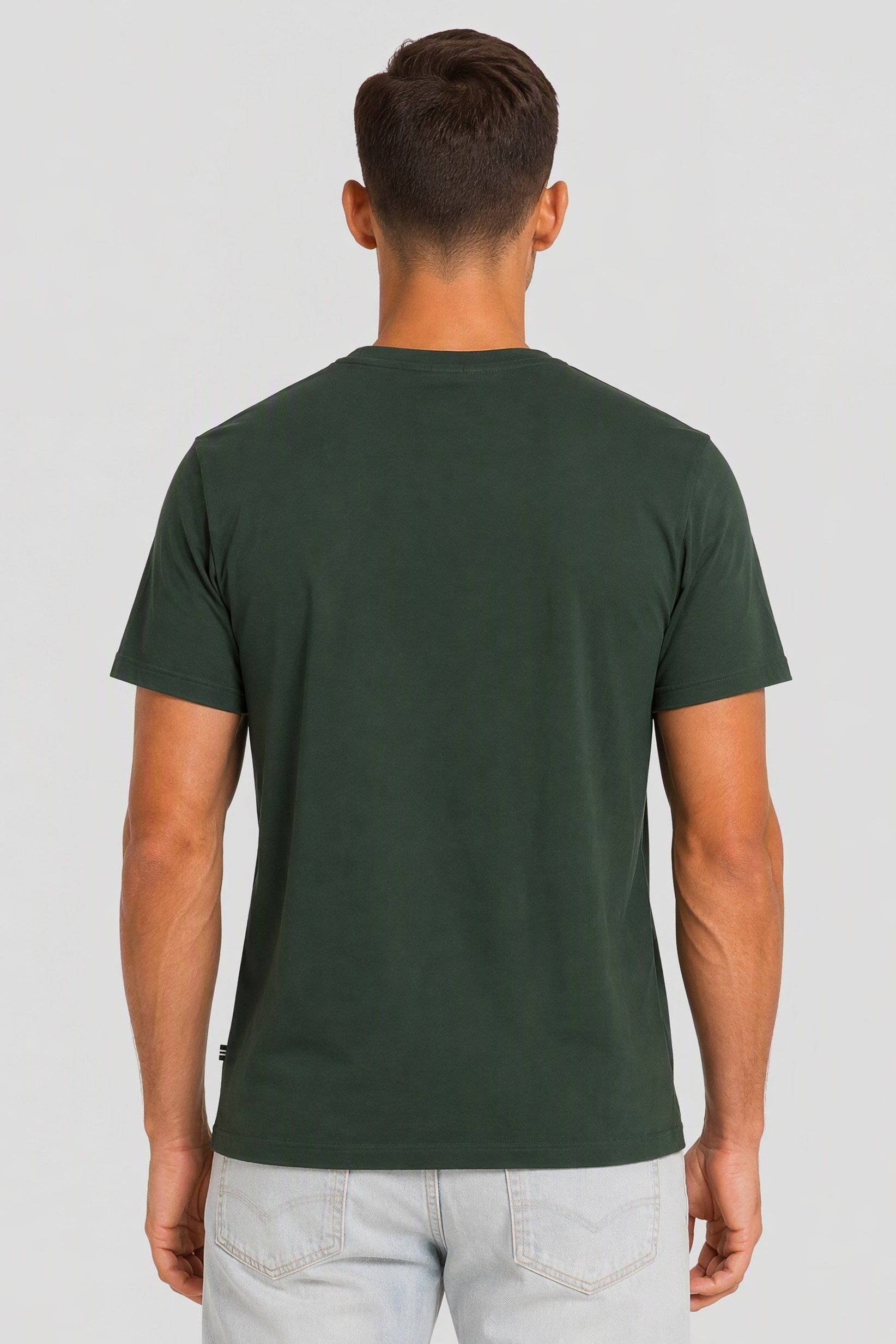 Men Crew Neck Short Sleeve Graphic Print T-Shirt, Green