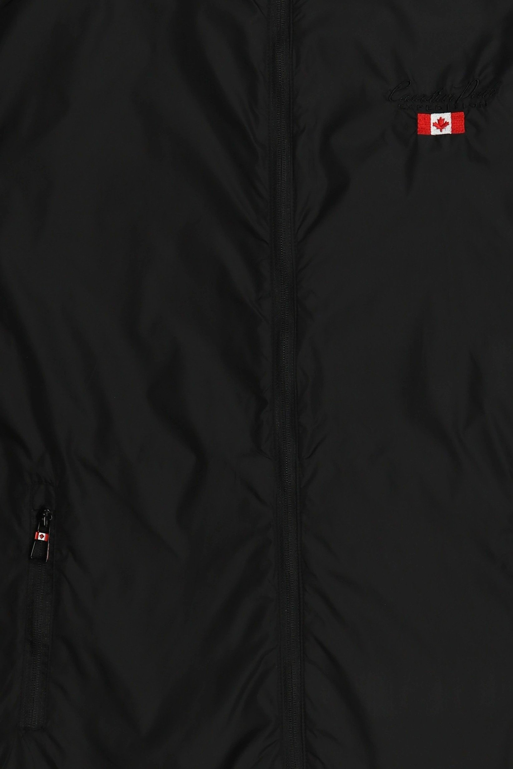 Men Embroidered Logo Windbreaker Full Zip Jacket, Black