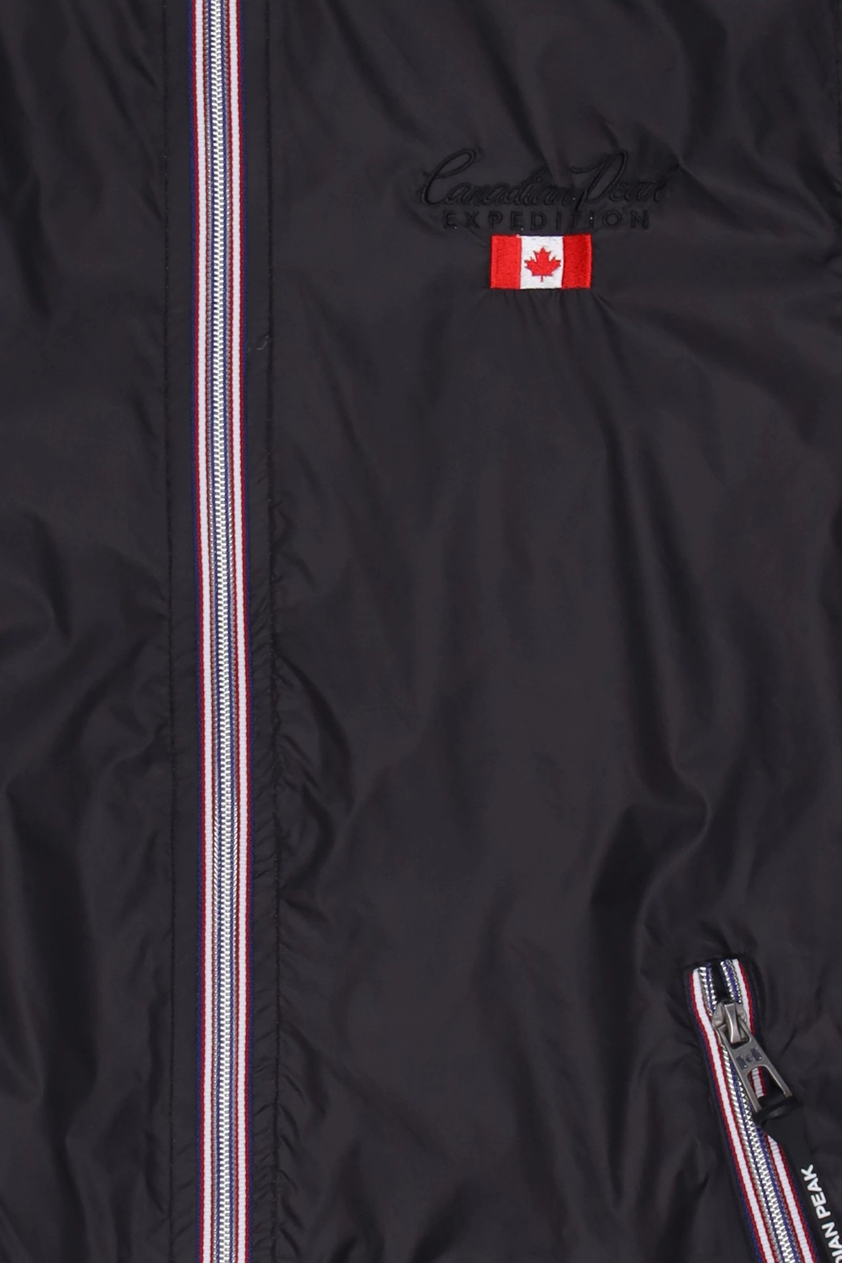 Men Brand Logo Long Sleeve Raincoat, Black