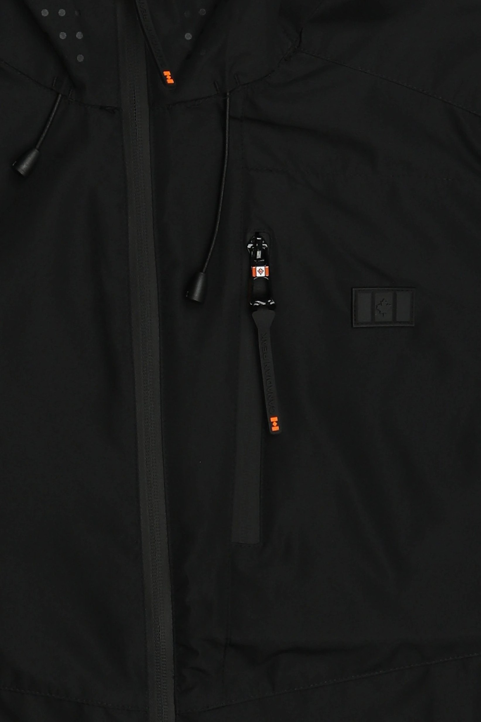 Men Brand Logo Windbreaker Full Zip Jacket, Black