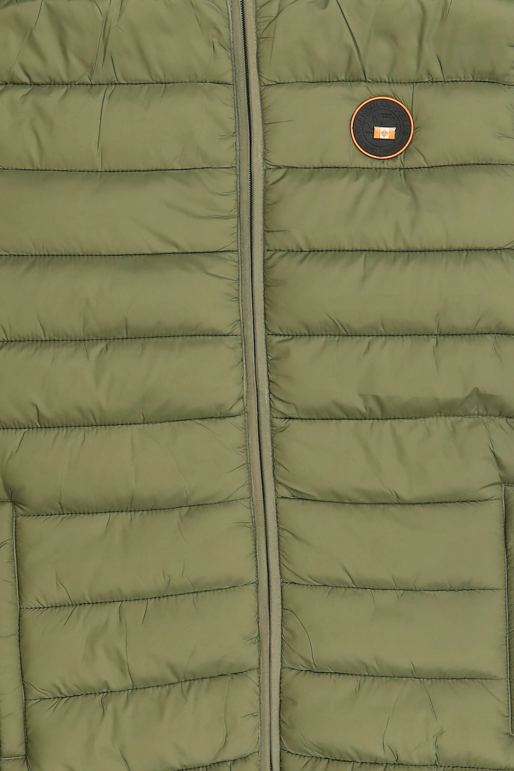 Men Quilted Puffer Jacket, Olive