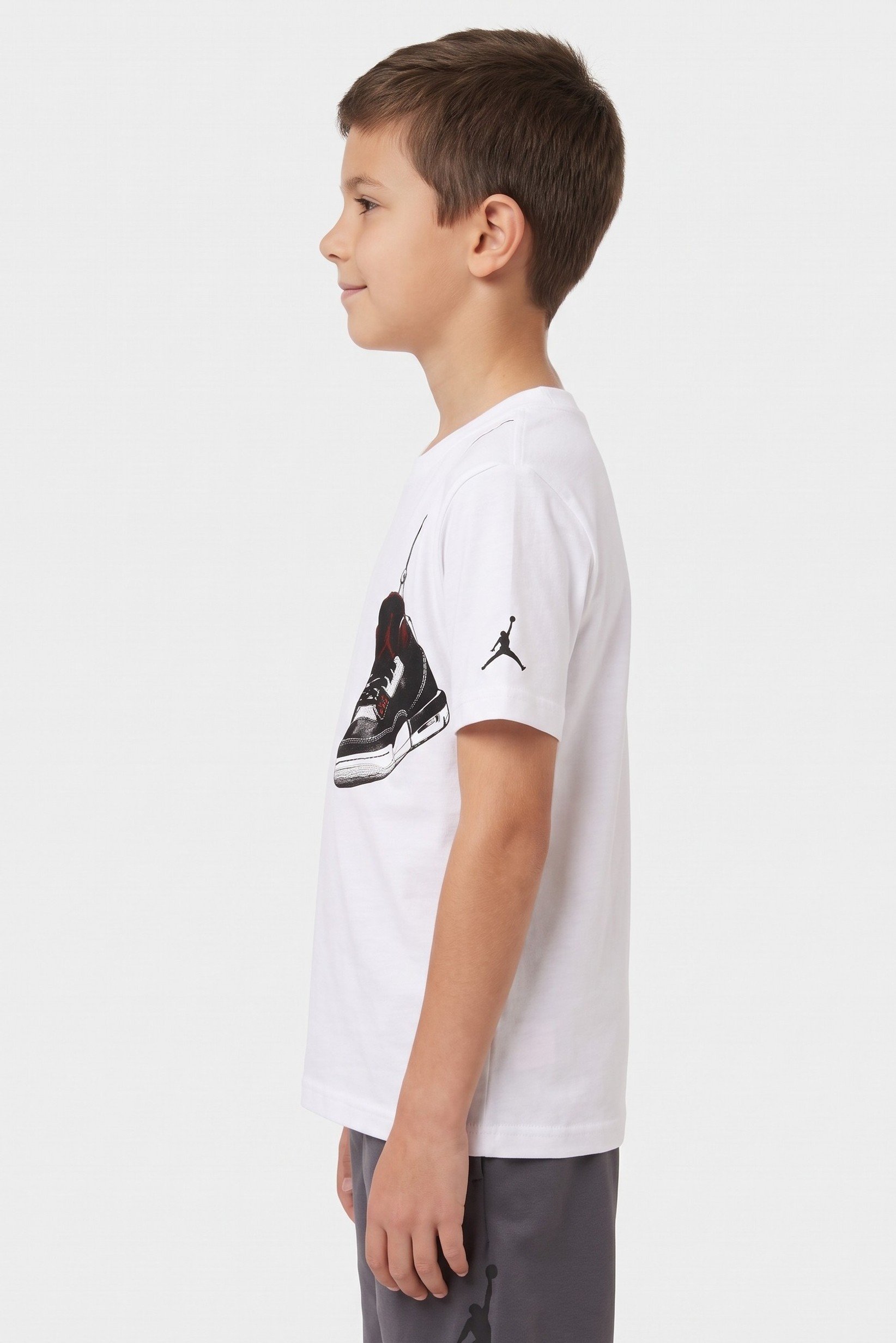 Kids Boy Sportswear Fit Short Sleeve Outdoor T-Shirt, White