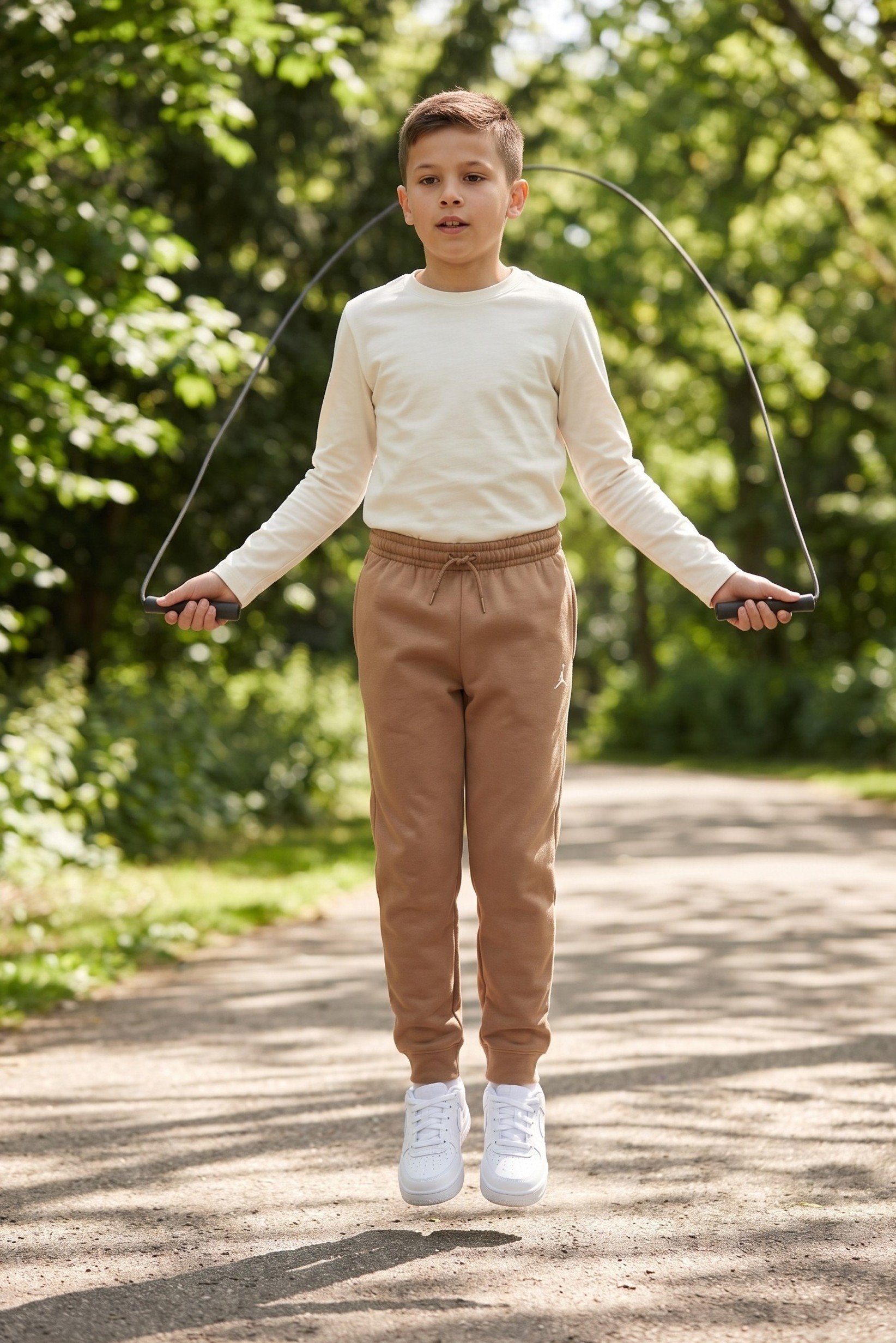 Kids Boy Sportswear Fit Outdoor Sweatpants, Brown