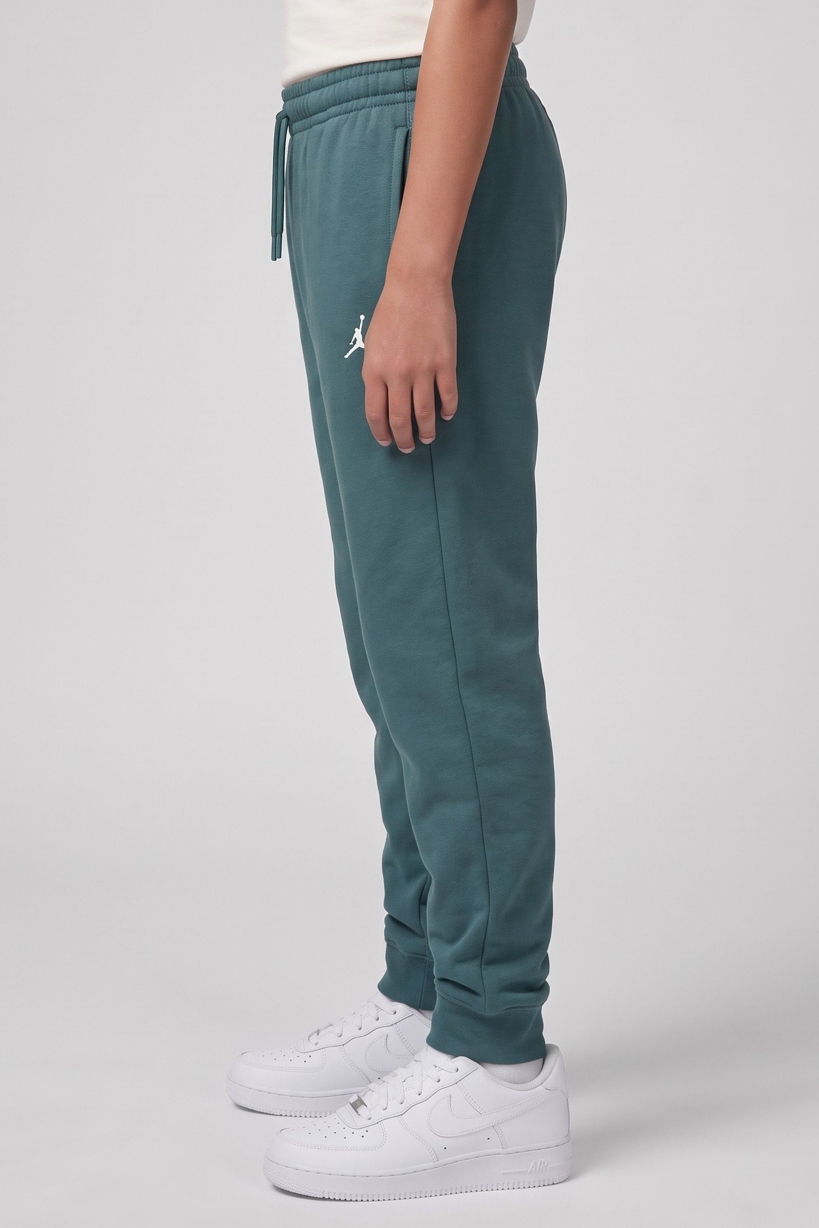 Kids Boy Sportswear Fit Outdoor Sweatpants, Teal Green