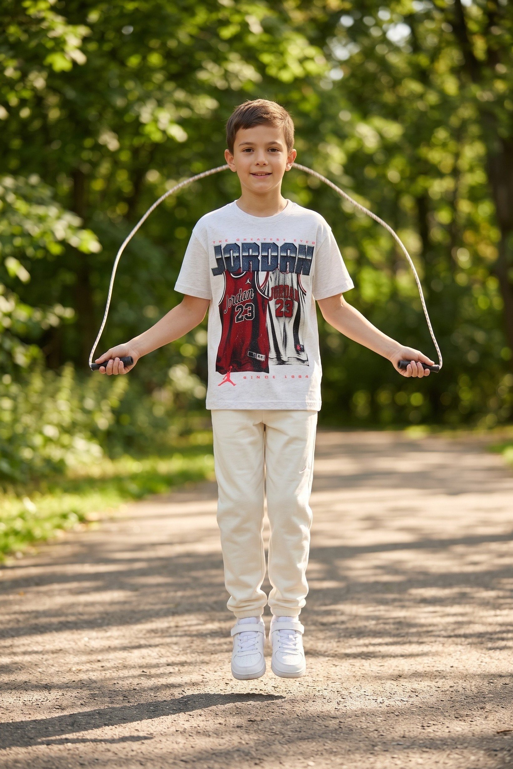 Kids Boy Sportswear Fit Short Sleeve Outdoor T-Shirt, Heather Grey