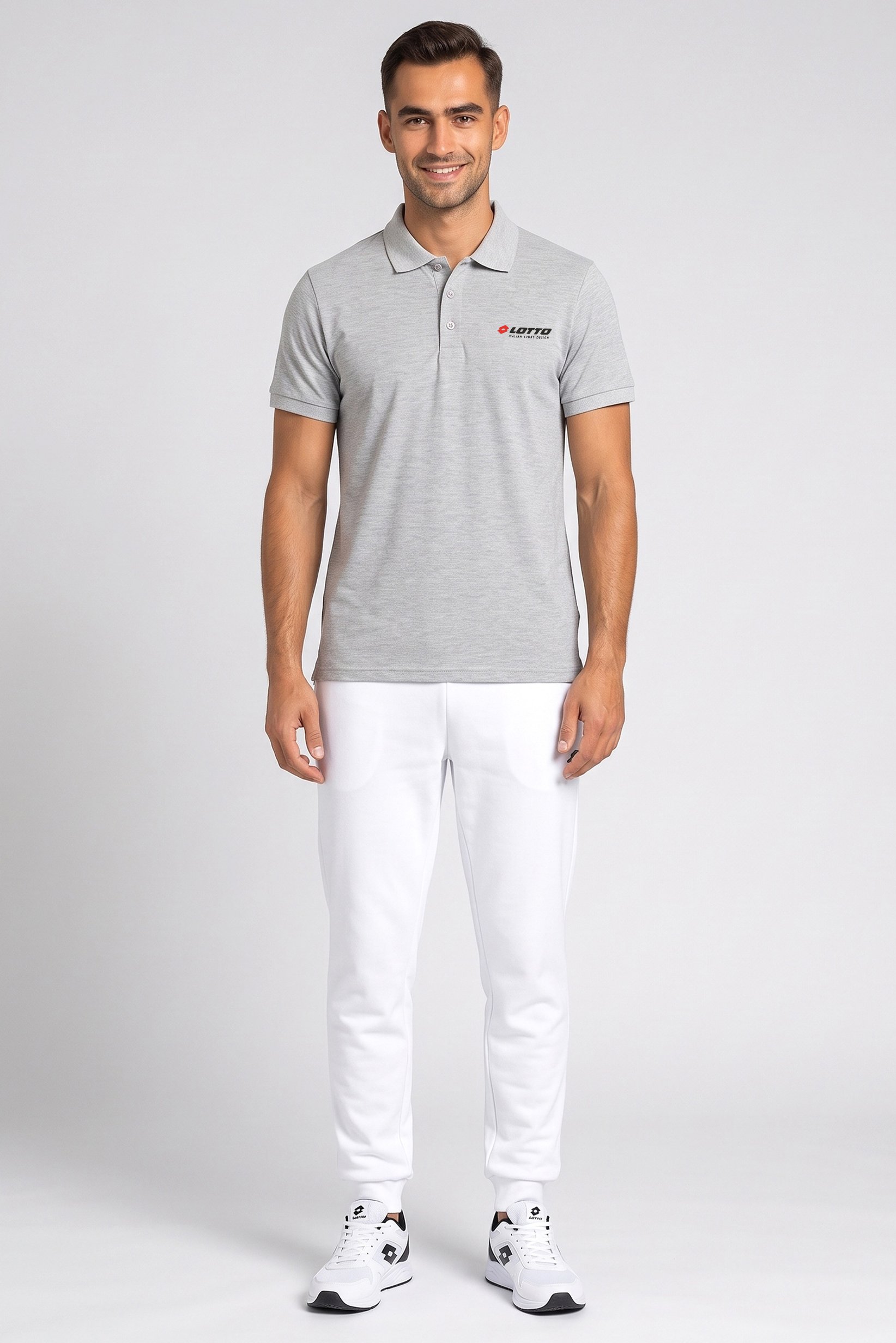 Men Sportswear Fit Short Sleeve Outdoor Polo, Grey