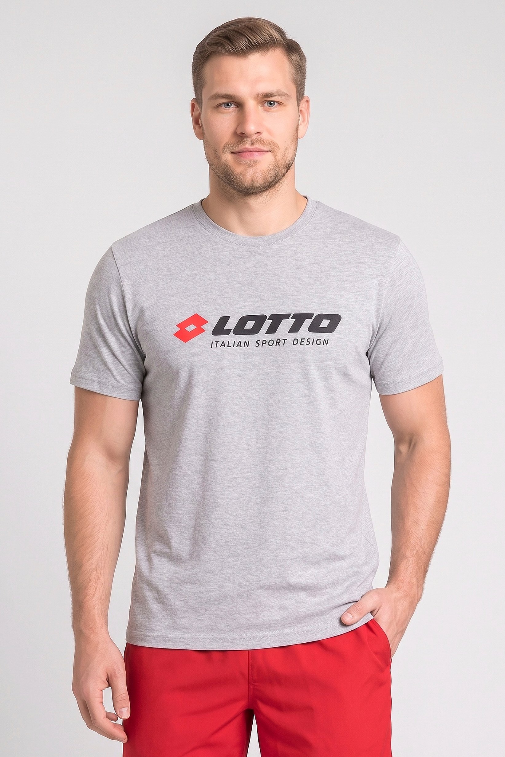 Men Sportswear Fit Short Sleeves Outdoor T-shirt, Grey