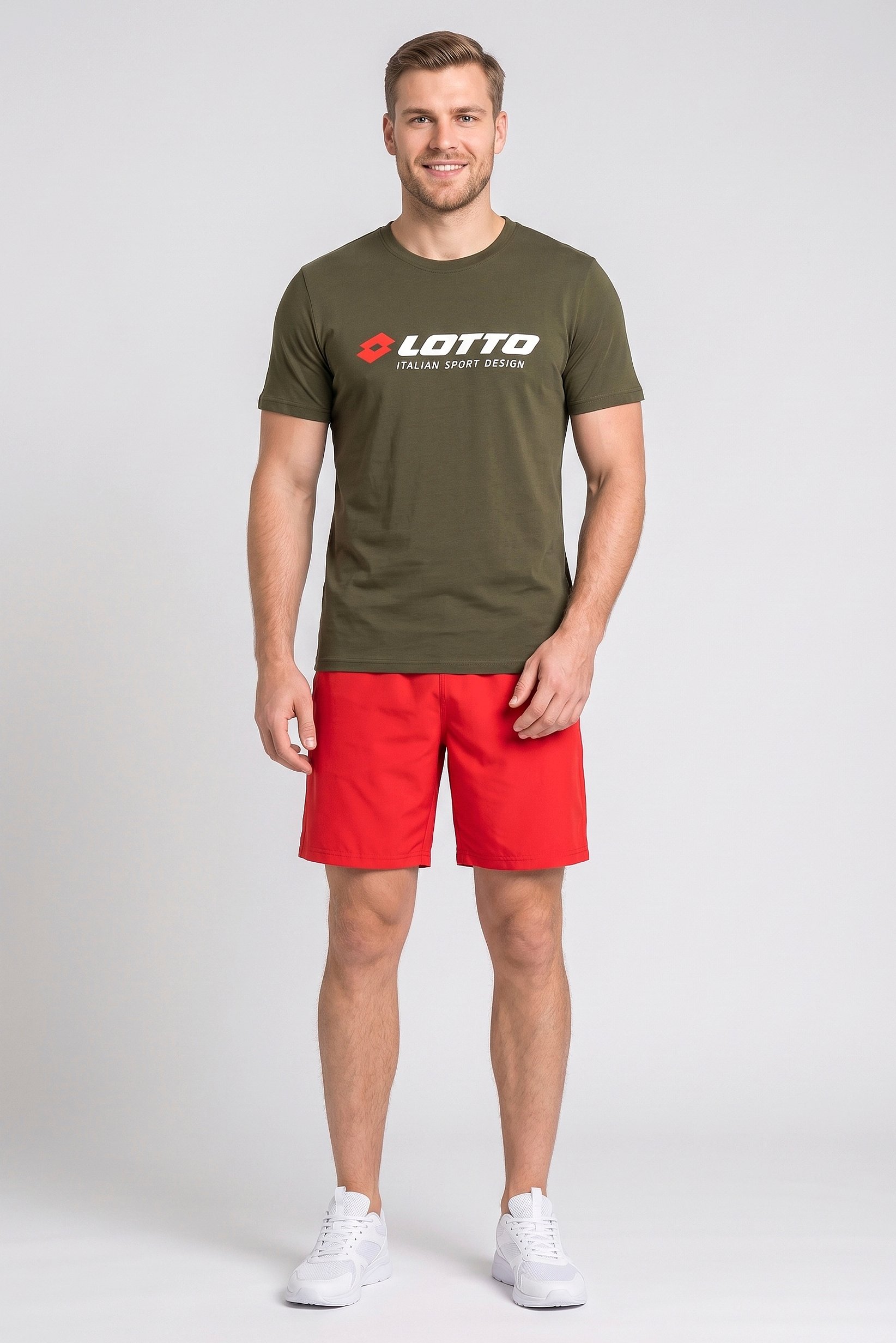 Men Sportswear Fit Short Sleeves Outdoor T-Shirt, Olive