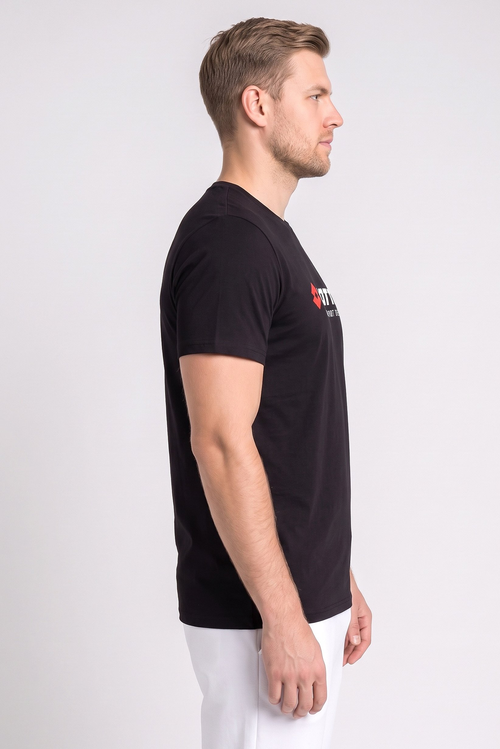 Men Sportswear Fit Short Sleeve Outdoor T-Shirt, Black